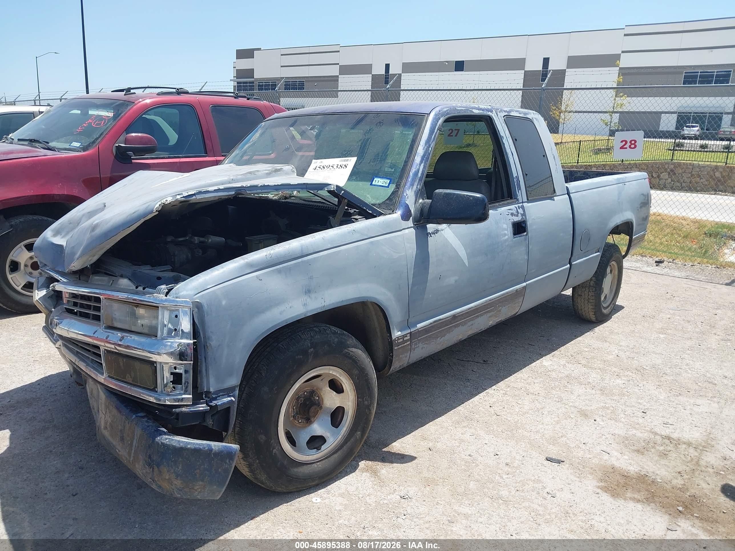 1996 Chevrolet Gmt-400 C1500 Blue vin: 2GCEC19R2T1182779