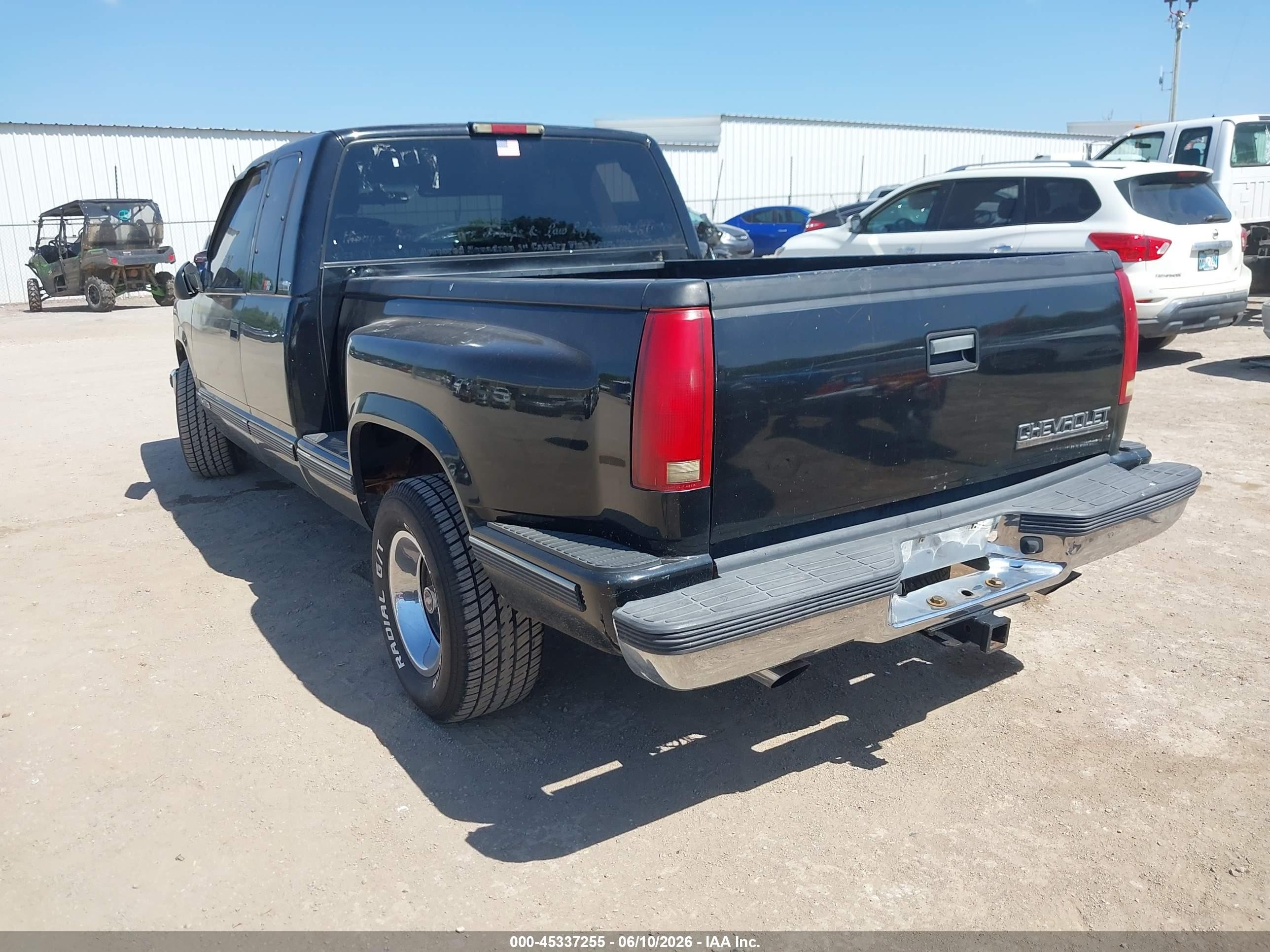 1998 Chevrolet C1500 Fleetside Black vin: 2GCEC19R5W1153541