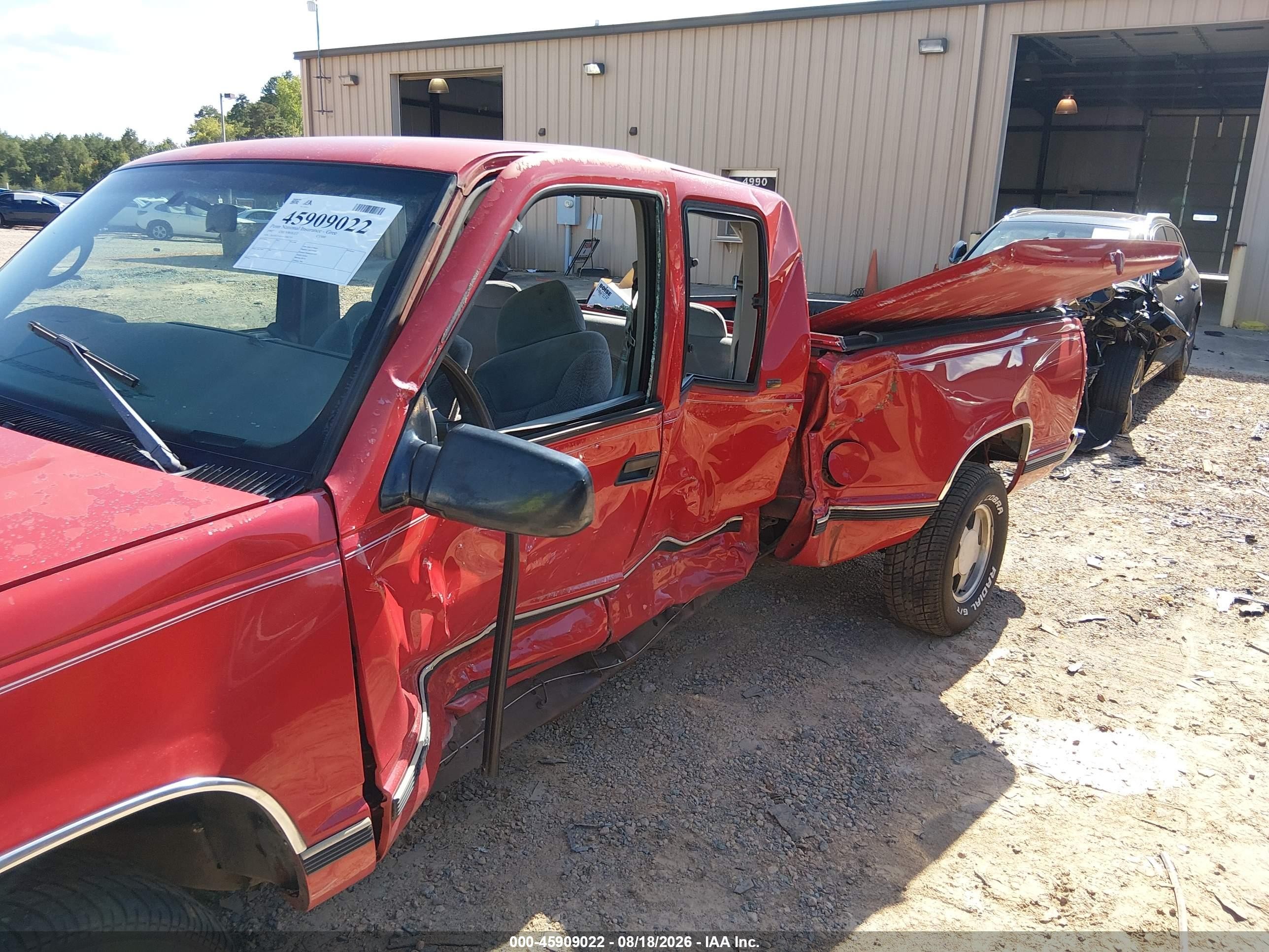 1997 Chevrolet C1500 Fleetside Red vin: 2GCEC19R6V1266719
