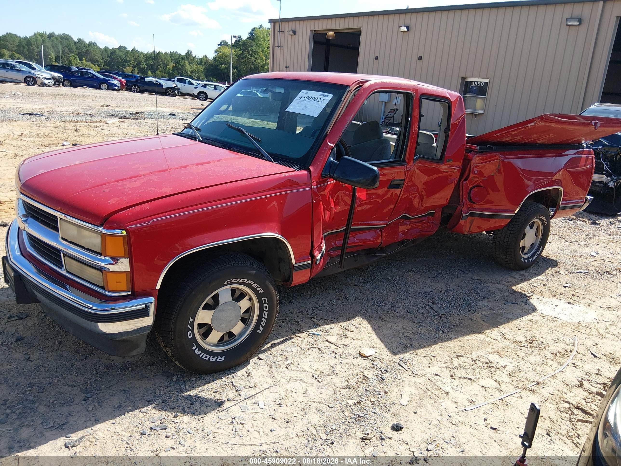 1997 Chevrolet C1500 Fleetside Red vin: 2GCEC19R6V1266719