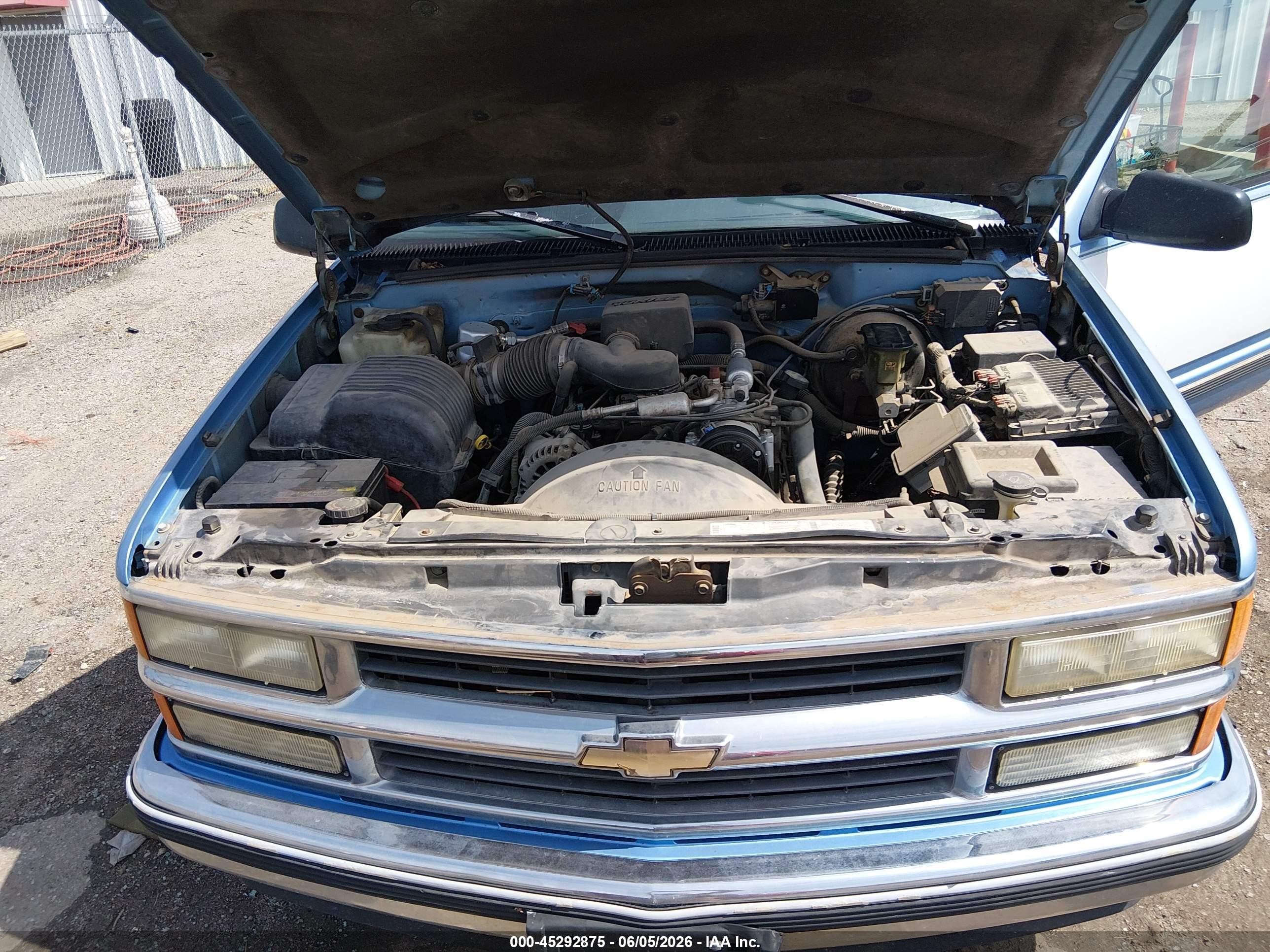 1996 Chevrolet Gmt-400 C1500 Blue vin: 2GCEC19R7T1135179