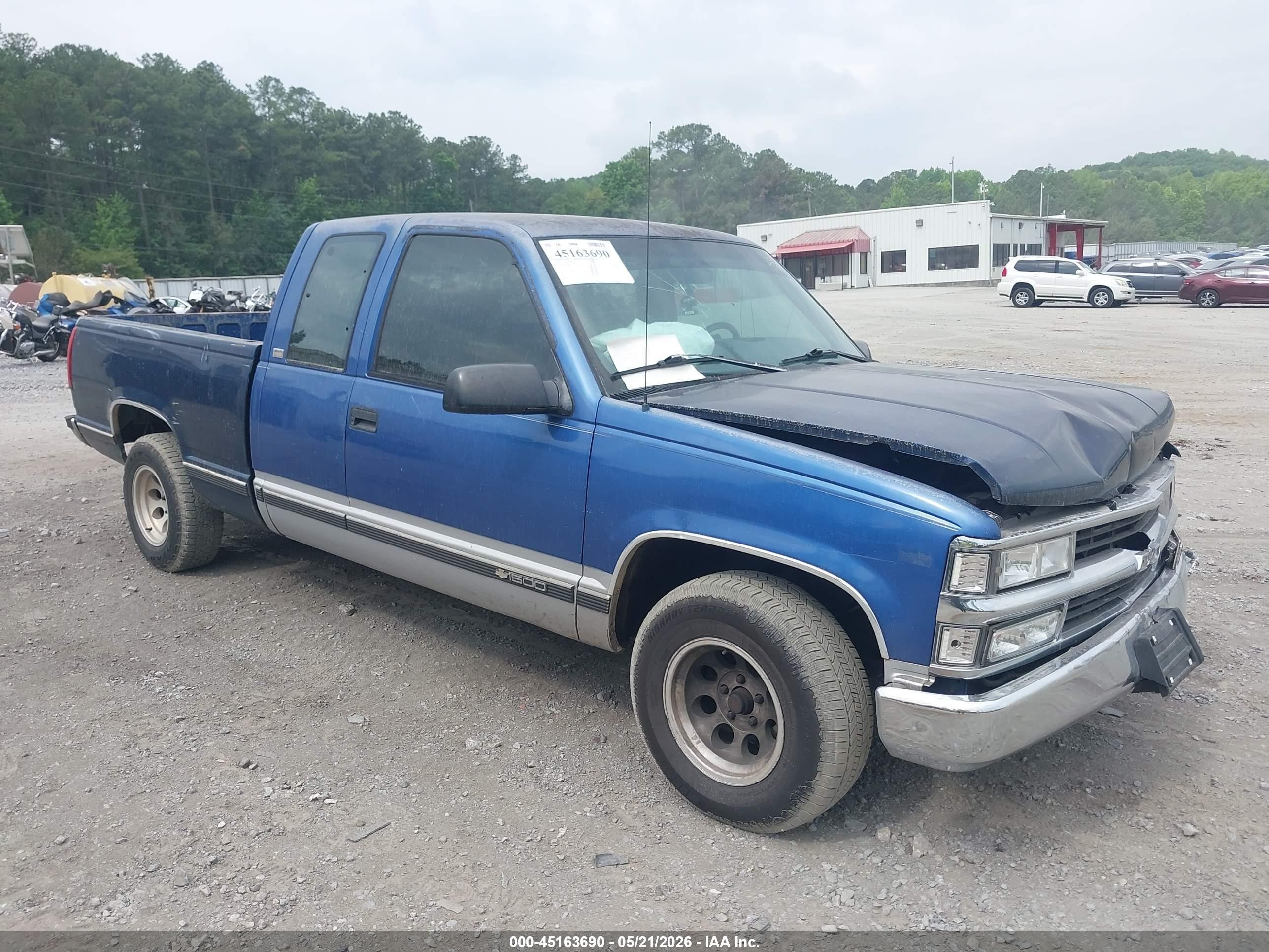 1997 Chevrolet C1500 Fleetside Blue vin: 2GCEC19R8V1128079