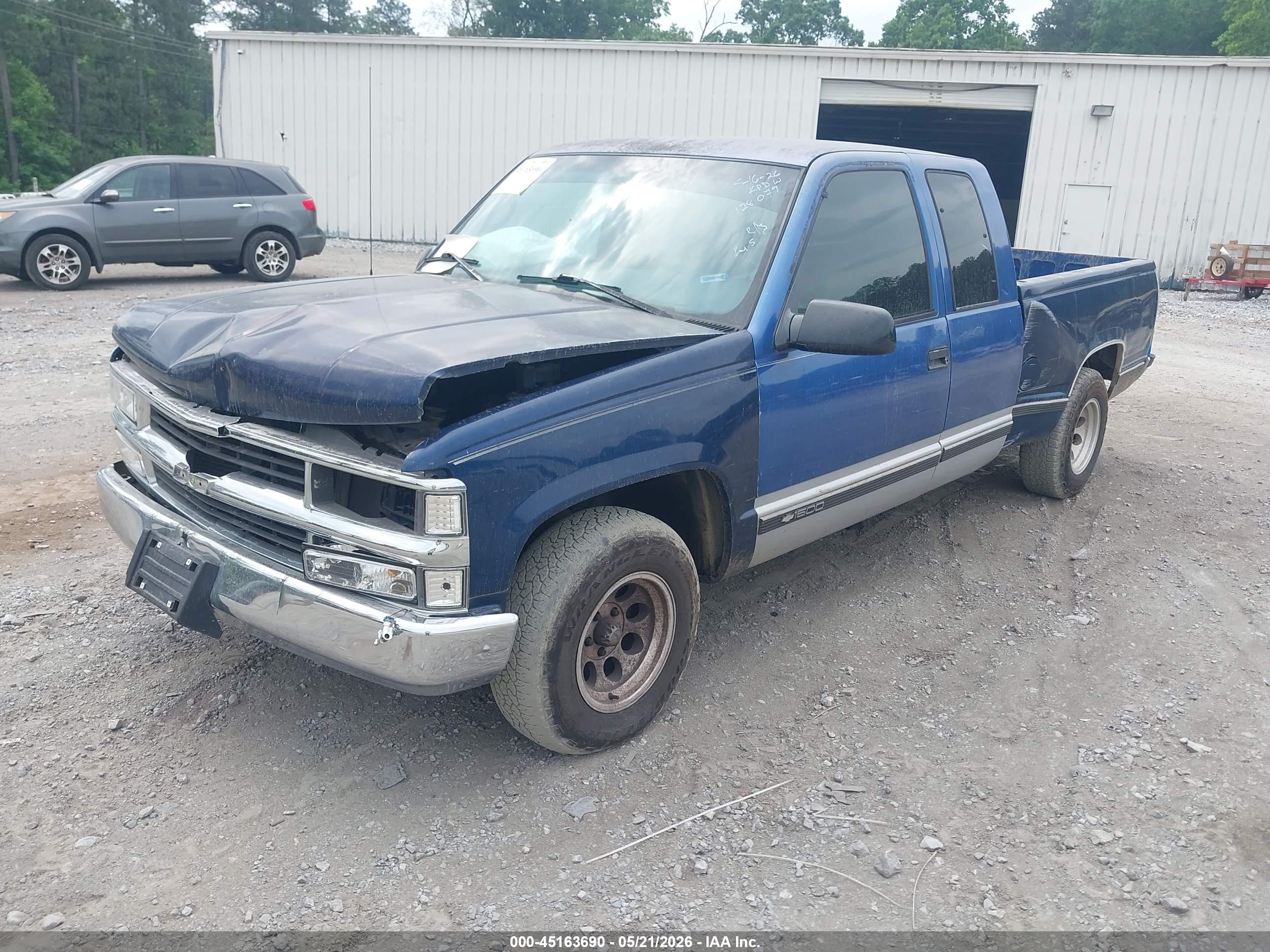 1997 Chevrolet C1500 Fleetside Blue vin: 2GCEC19R8V1128079