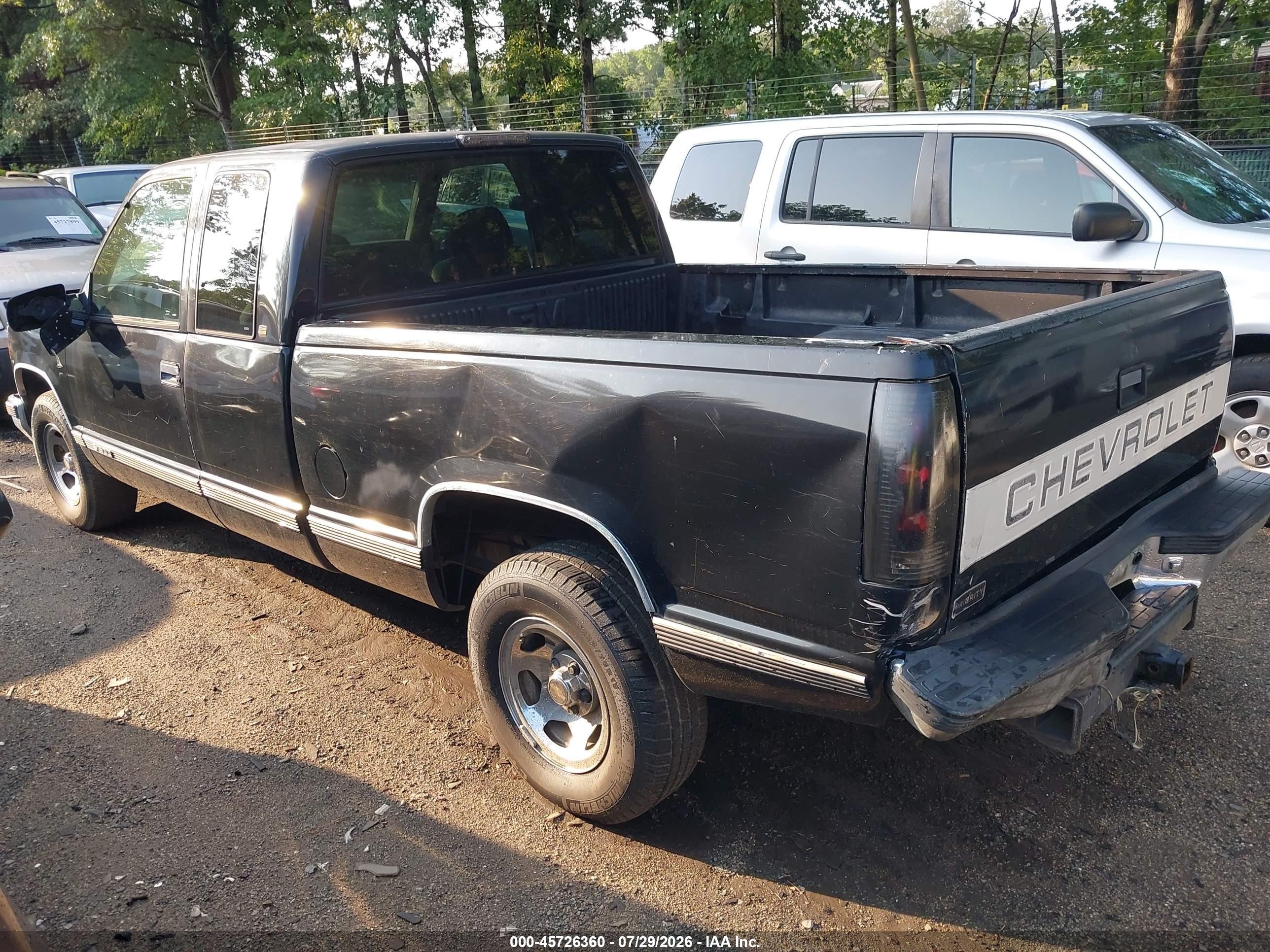 1997 Chevrolet C1500 Fleetside/sportside Черный vin: 2GCEC19R8V1252580