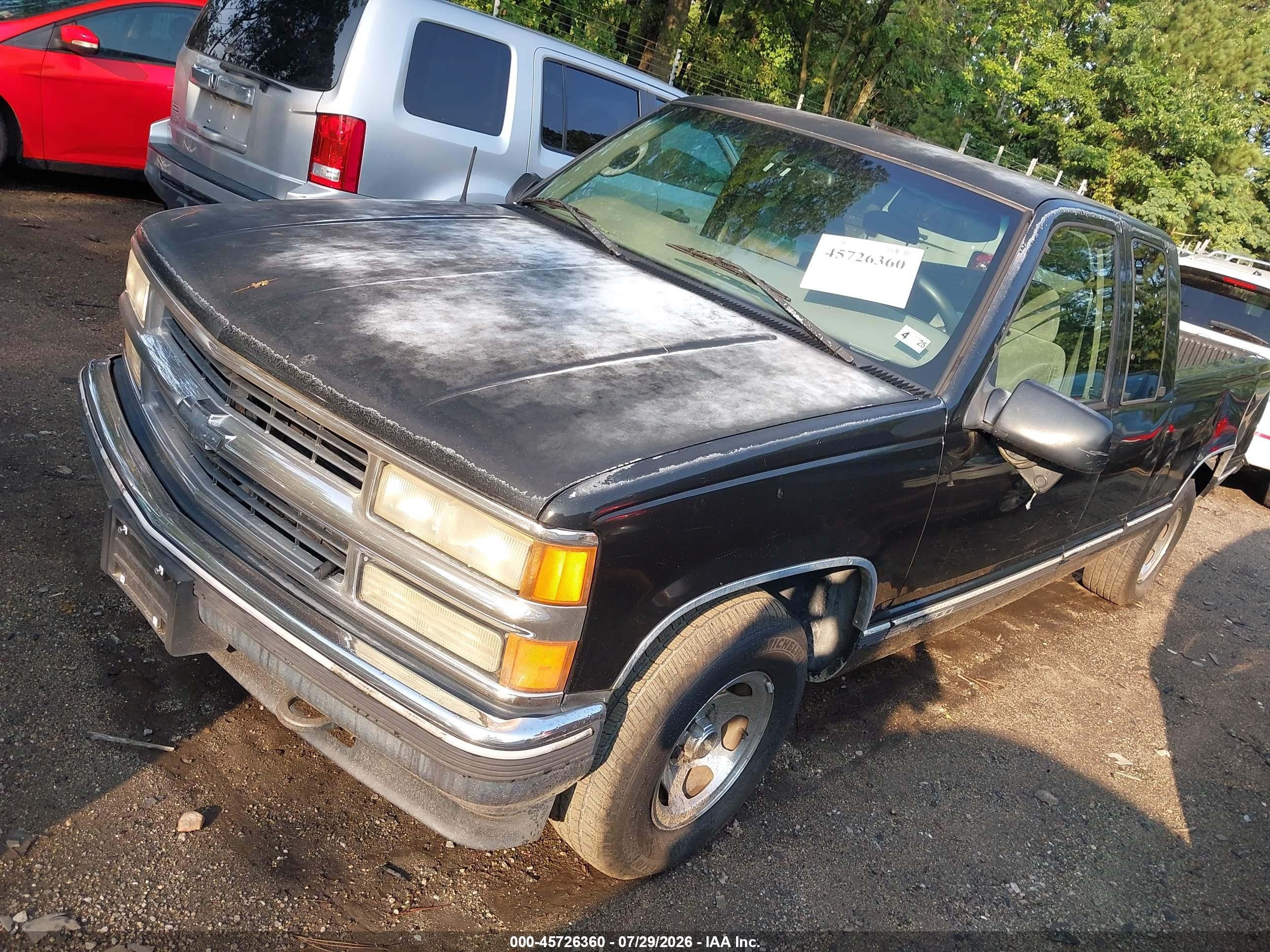 1997 Chevrolet C1500 Fleetside/sportside Черный vin: 2GCEC19R8V1252580