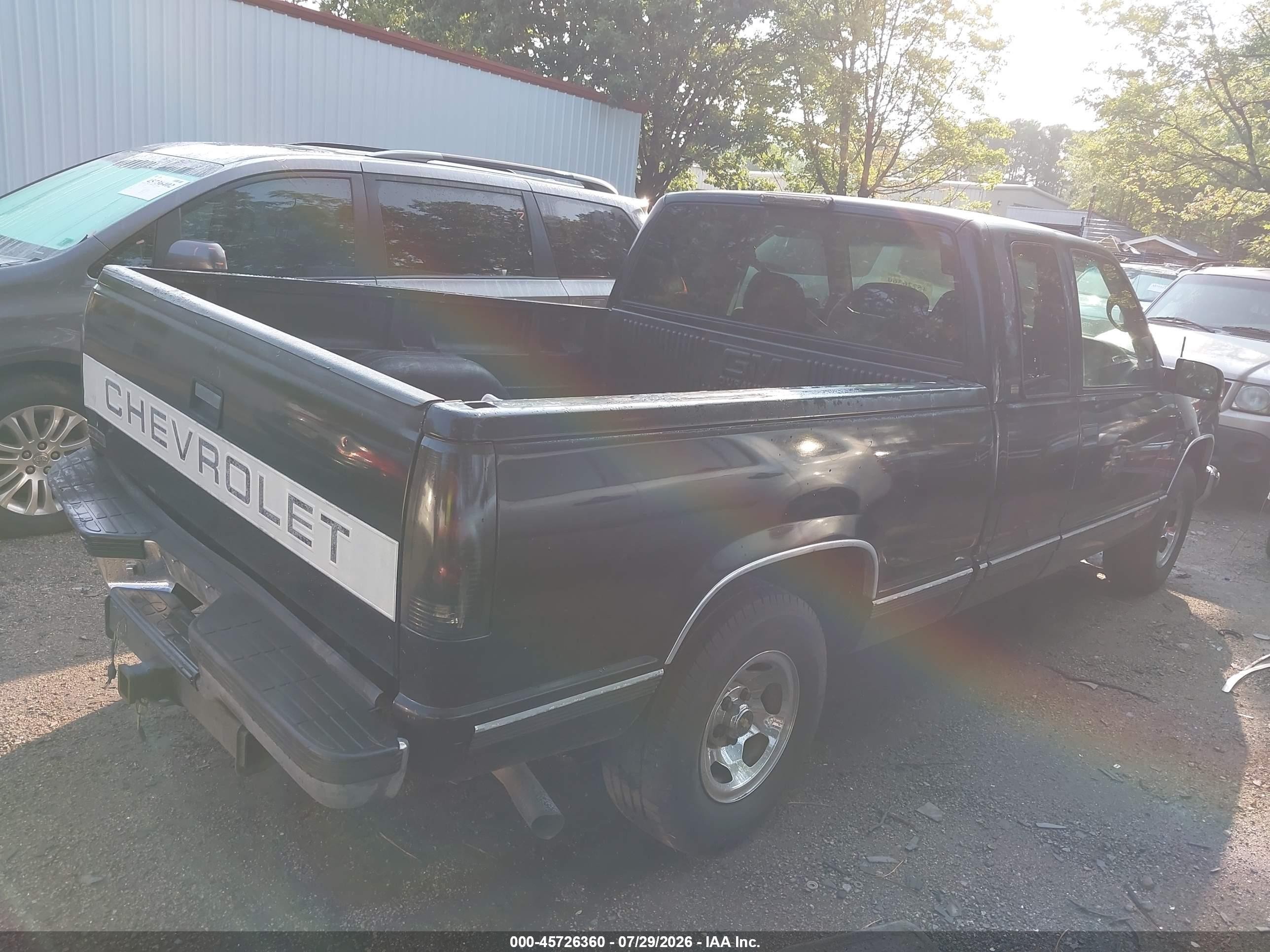 1997 Chevrolet C1500 Fleetside/sportside Черный vin: 2GCEC19R8V1252580