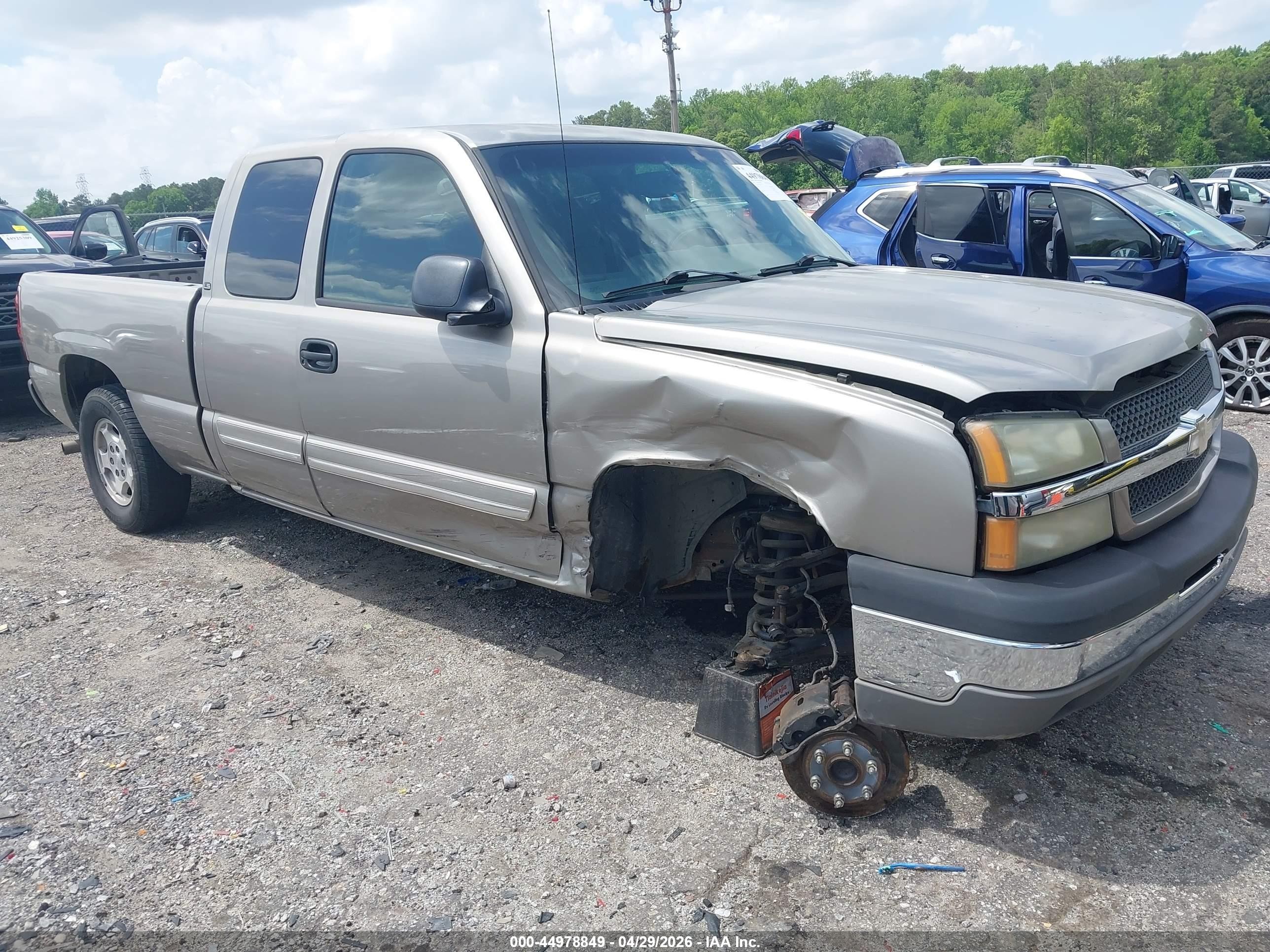 2003 Chevrolet Silverado 1500 Ls Gray vin: 2GCEC19T031341357