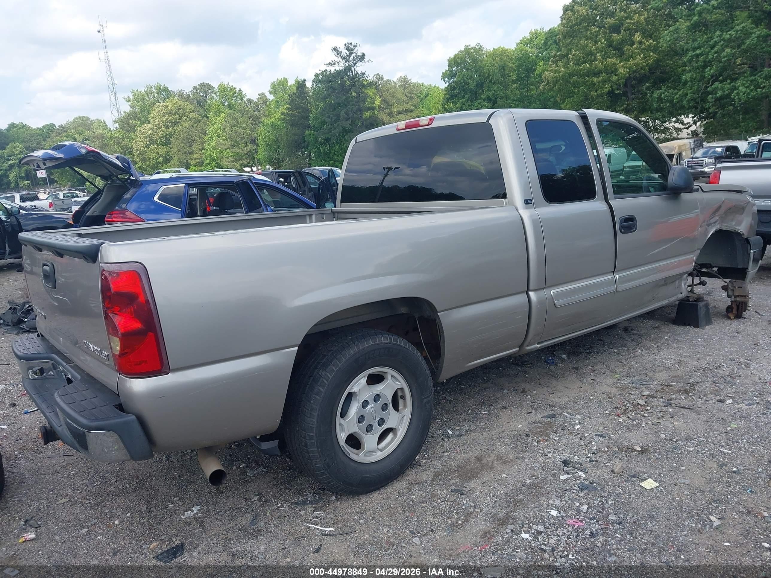 2003 Chevrolet Silverado 1500 Ls Gray vin: 2GCEC19T031341357