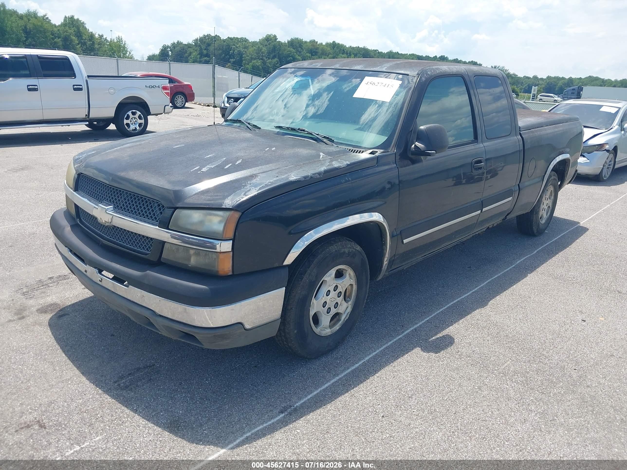 2004 Chevrolet Silverado 1500 Ls Black vin: 2GCEC19T041171406
