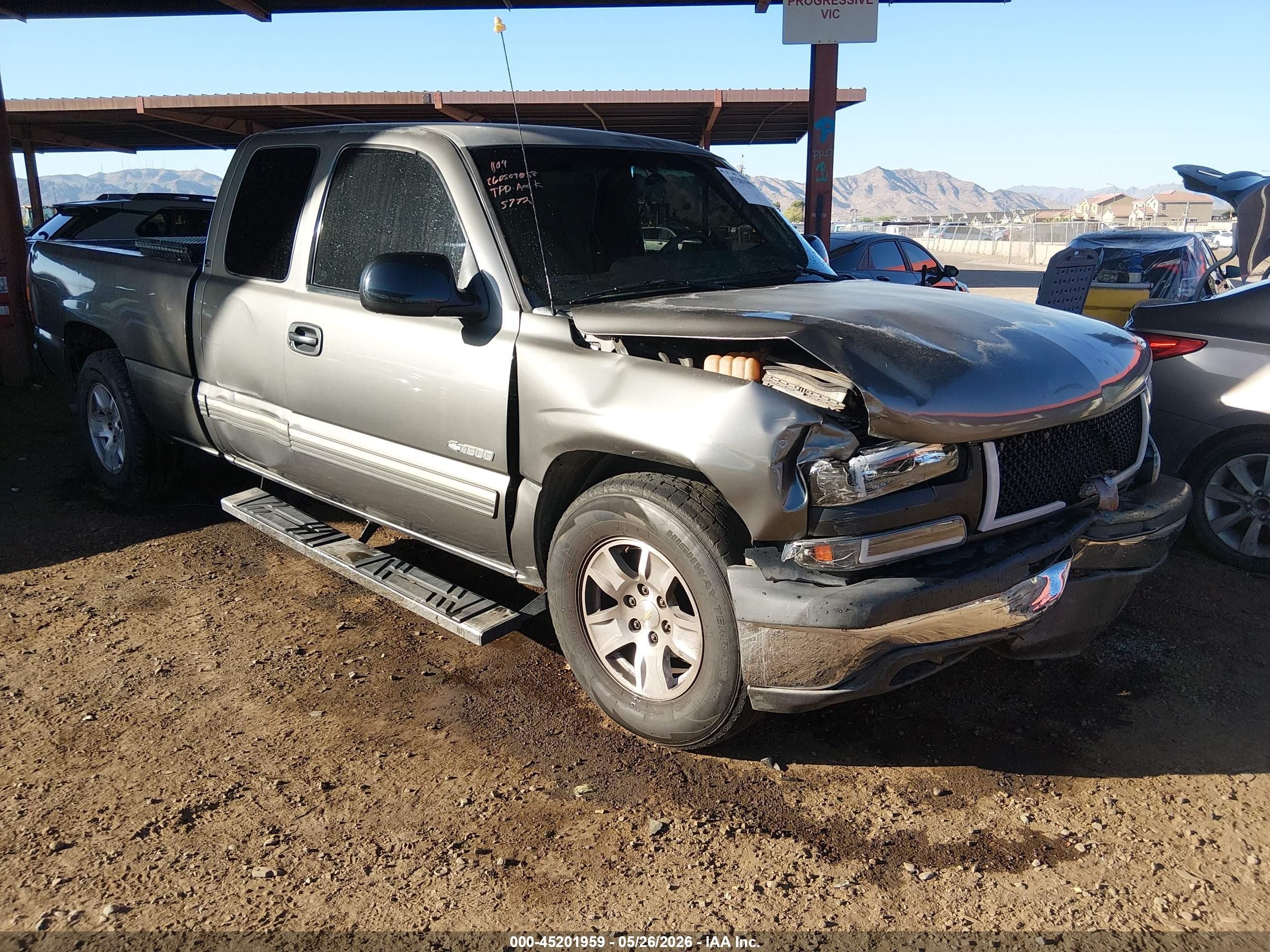 2001 Chevrolet Silverado 1500 Ls Серый vin: 2GCEC19T111305772