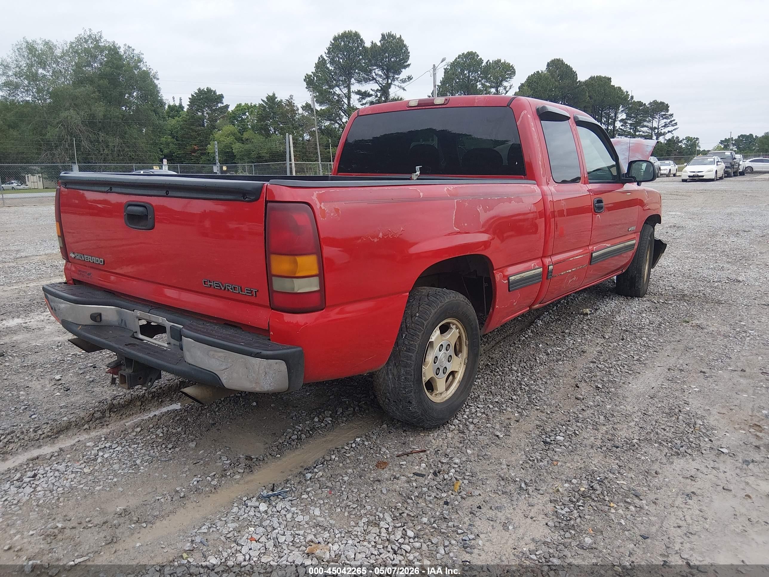 2002 Chevrolet Silverado 1500 Ls Red vin: 2GCEC19T121272256