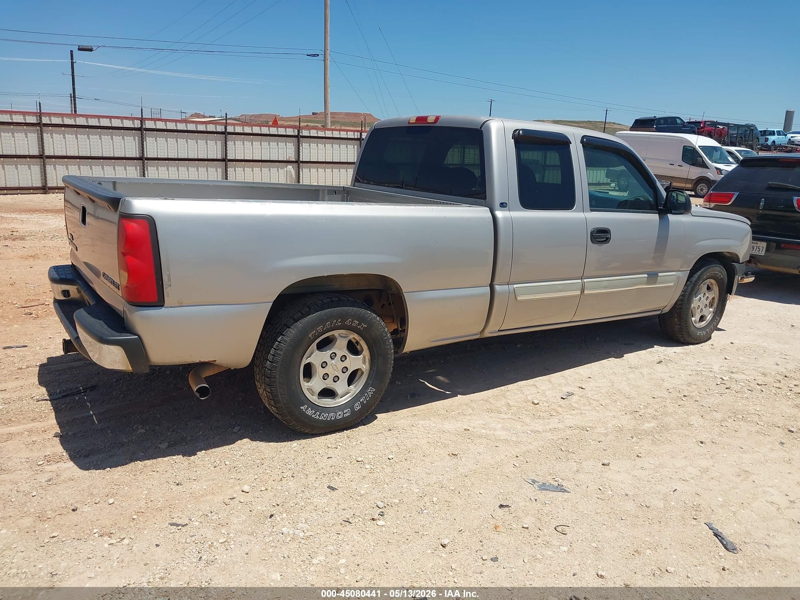 2004 Chevrolet Silverado 1500 Ls Silver vin: 2GCEC19T141280795
