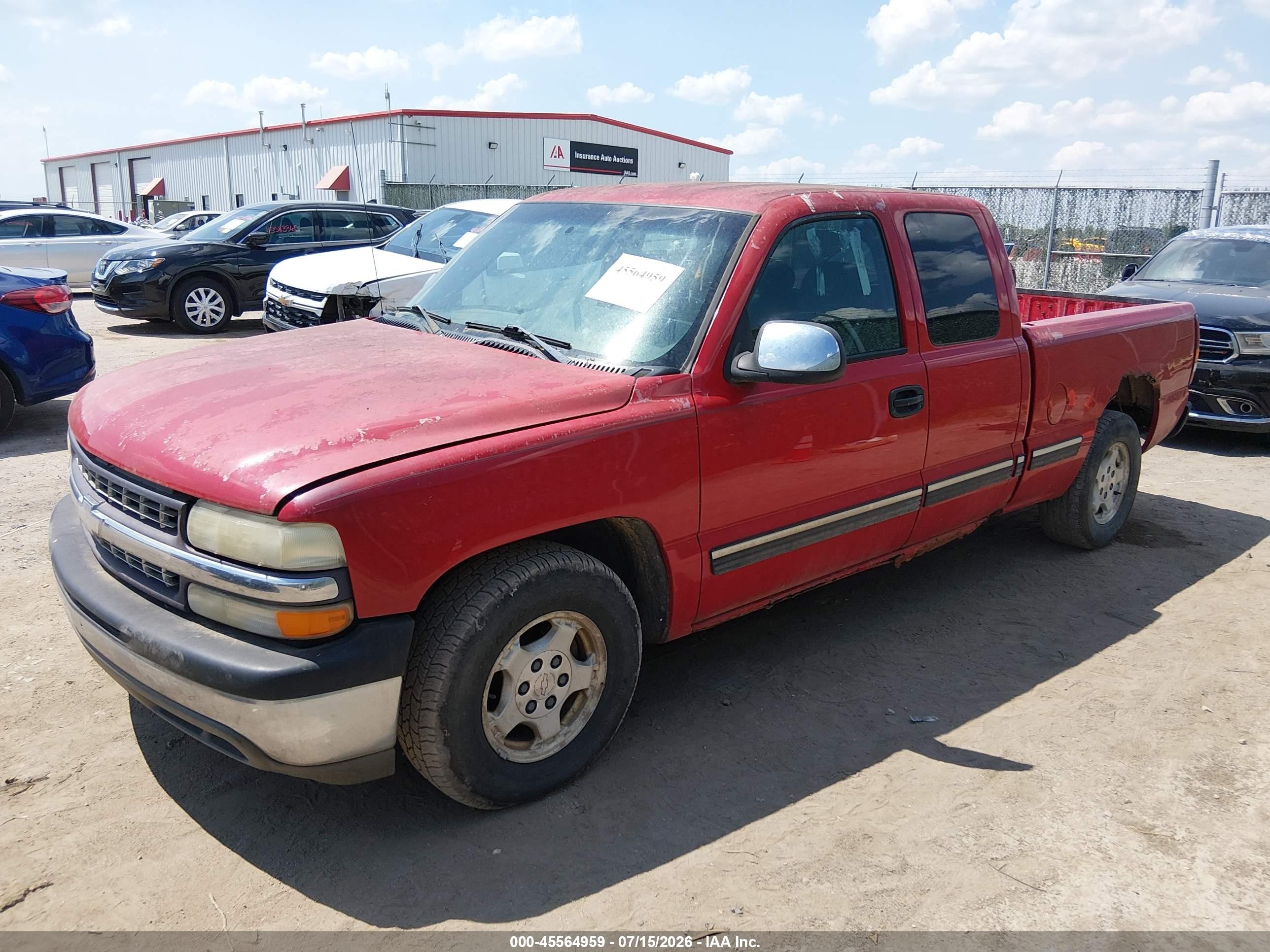 2001 Chevrolet Silverado 1500 Ls Red vin: 2GCEC19T211179101