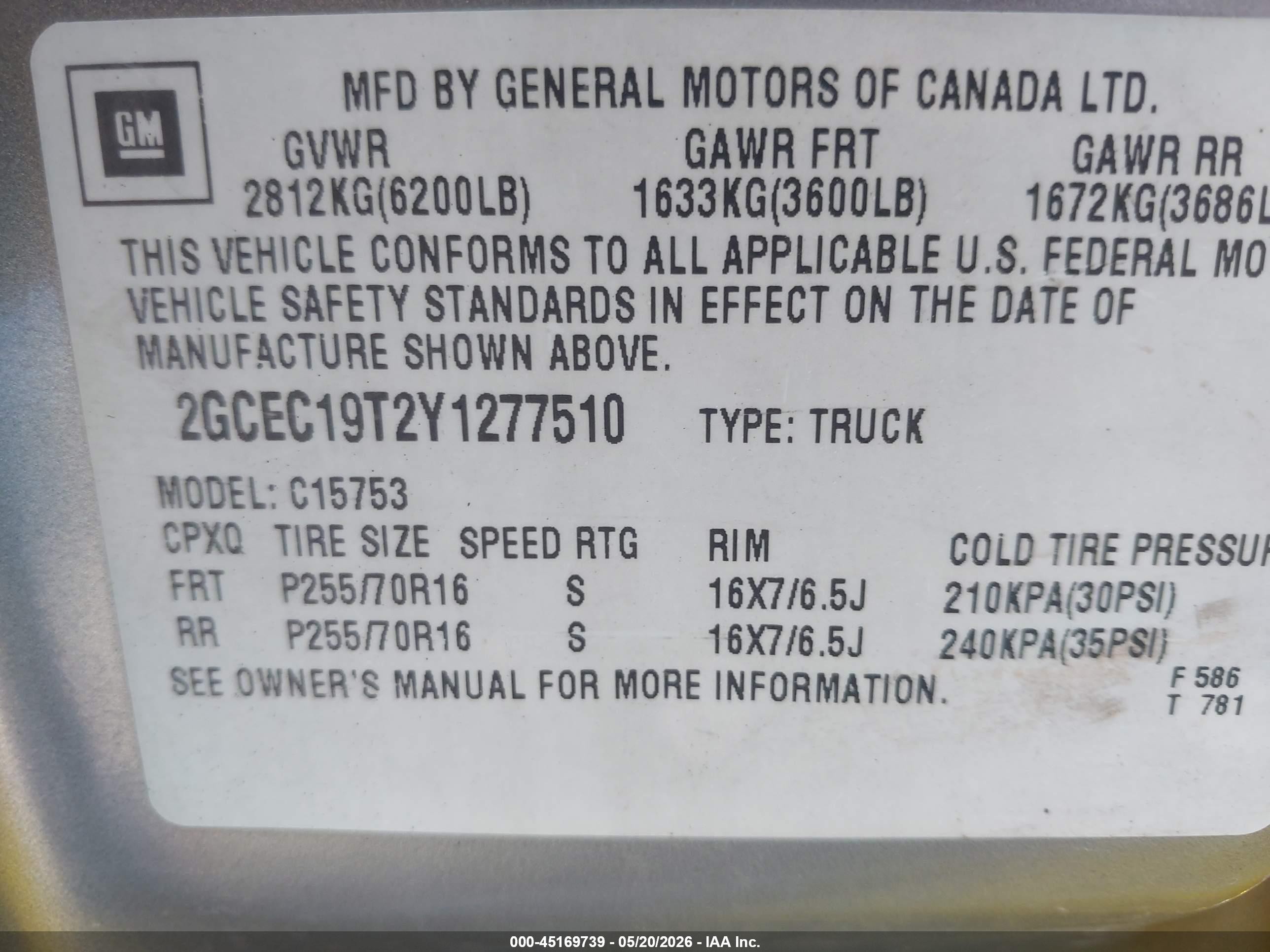 2000 Chevrolet Silverado 1500 Lt Beige vin: 2GCEC19T2Y1277510