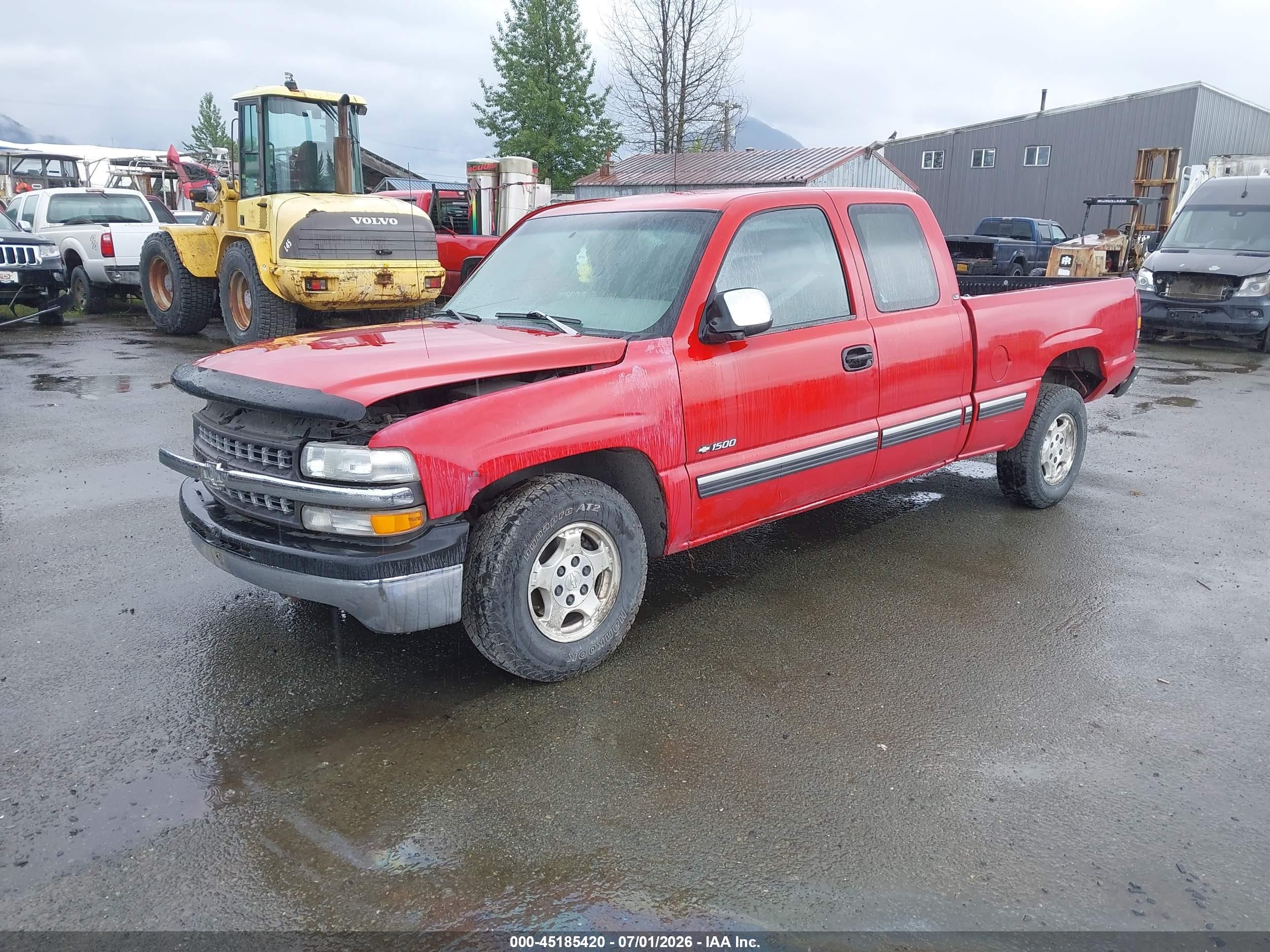 2000 Chevrolet Silverado 1500 Ls Red vin: 2GCEC19T2Y1386677