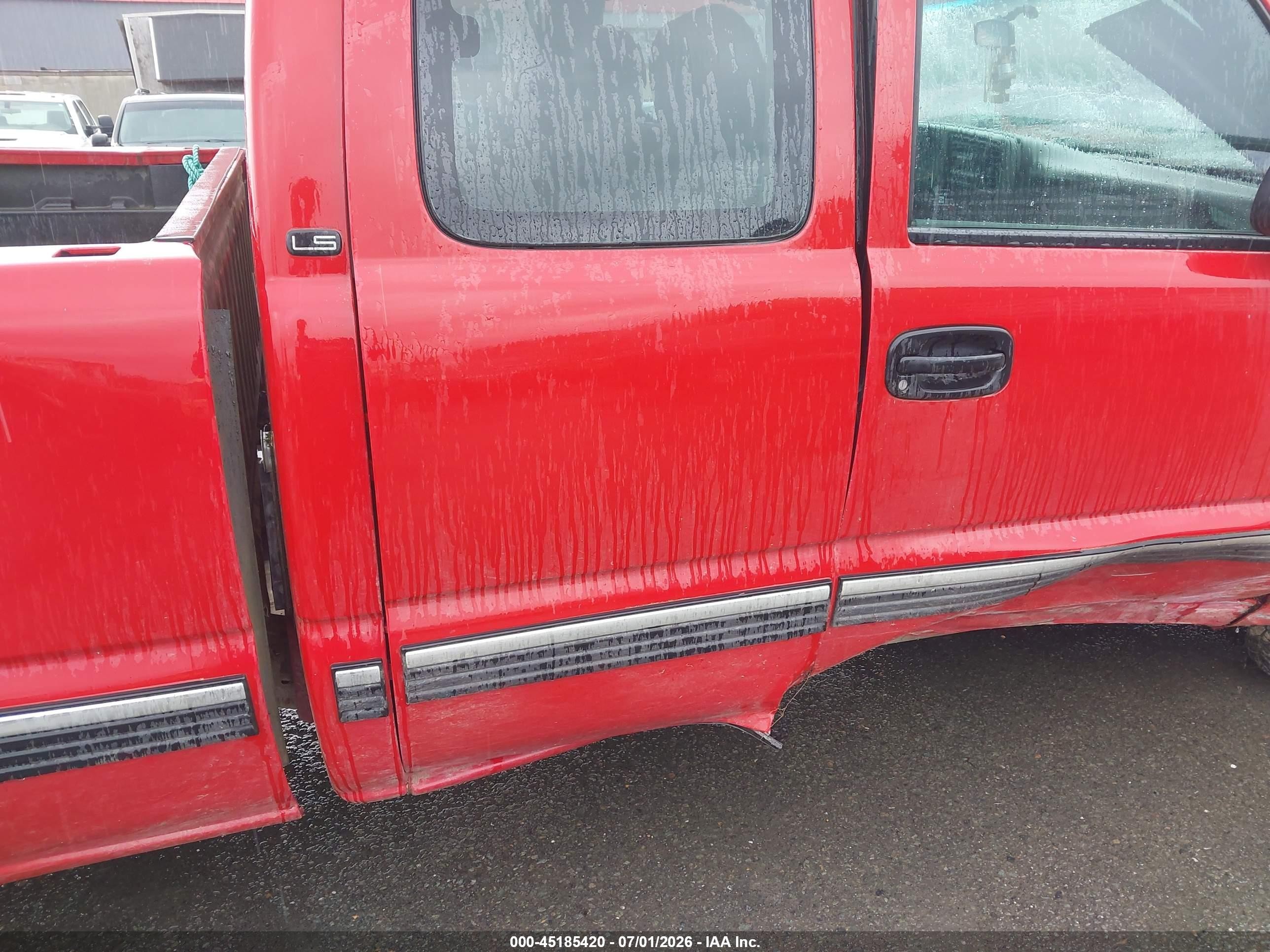 2000 Chevrolet Silverado 1500 Ls Red vin: 2GCEC19T2Y1386677