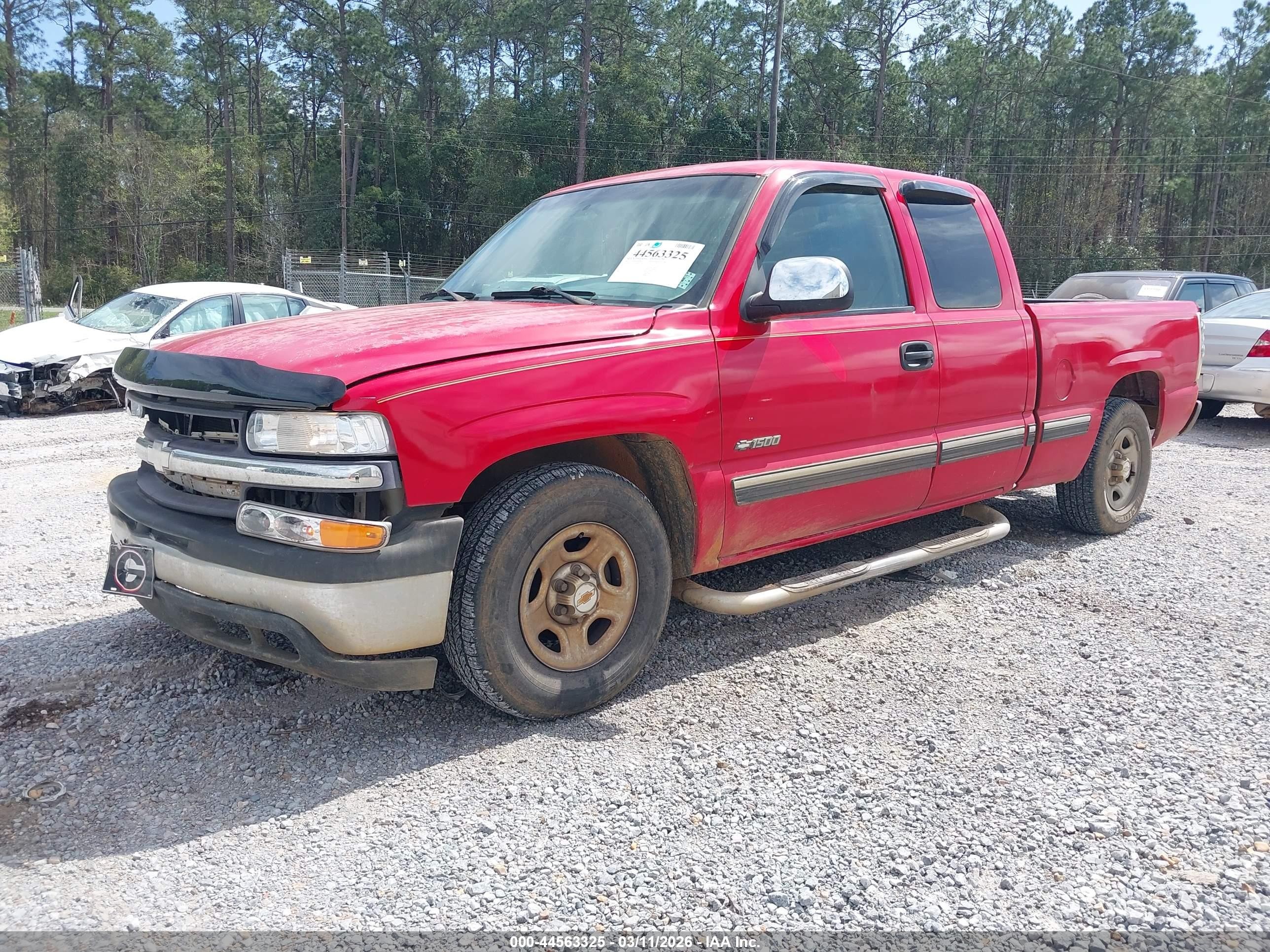 2001 Chevrolet Silverado 1500 Ls Red vin: 2GCEC19T311181634