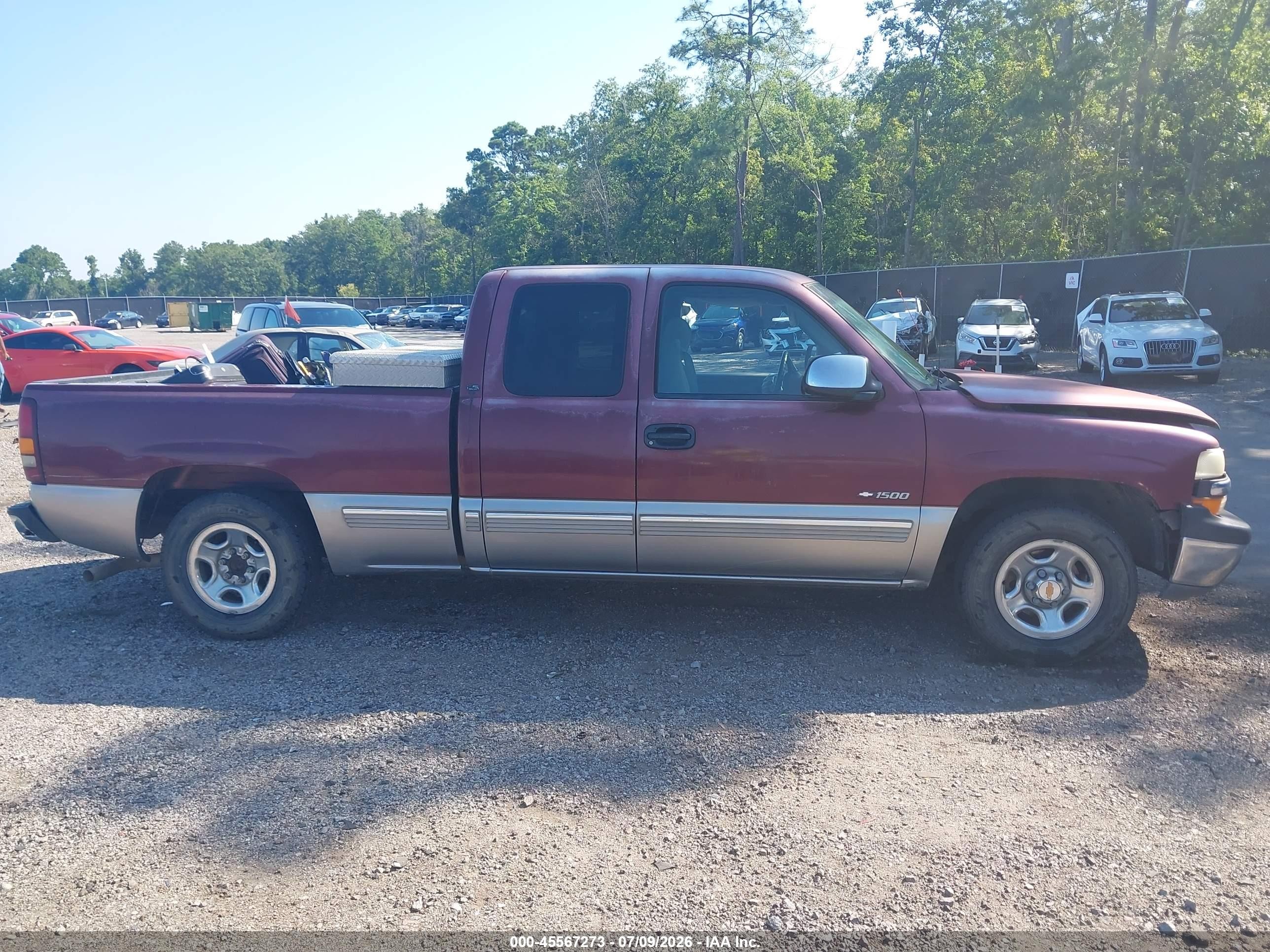 2000 Chevrolet Silverado 1500 Ls Burgundy vin: 2GCEC19T3Y1127972