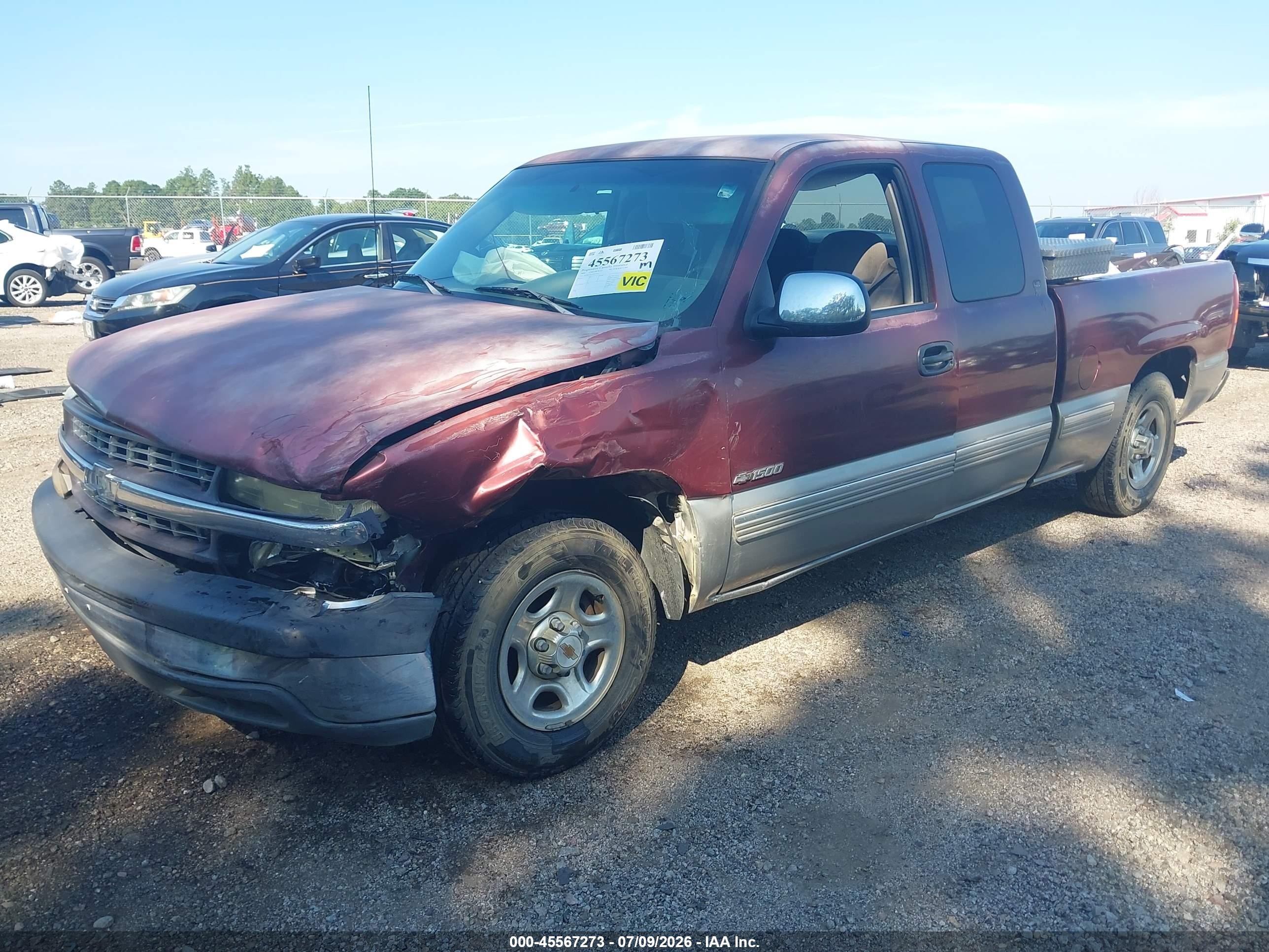 2000 Chevrolet Silverado 1500 Ls Burgundy vin: 2GCEC19T3Y1127972