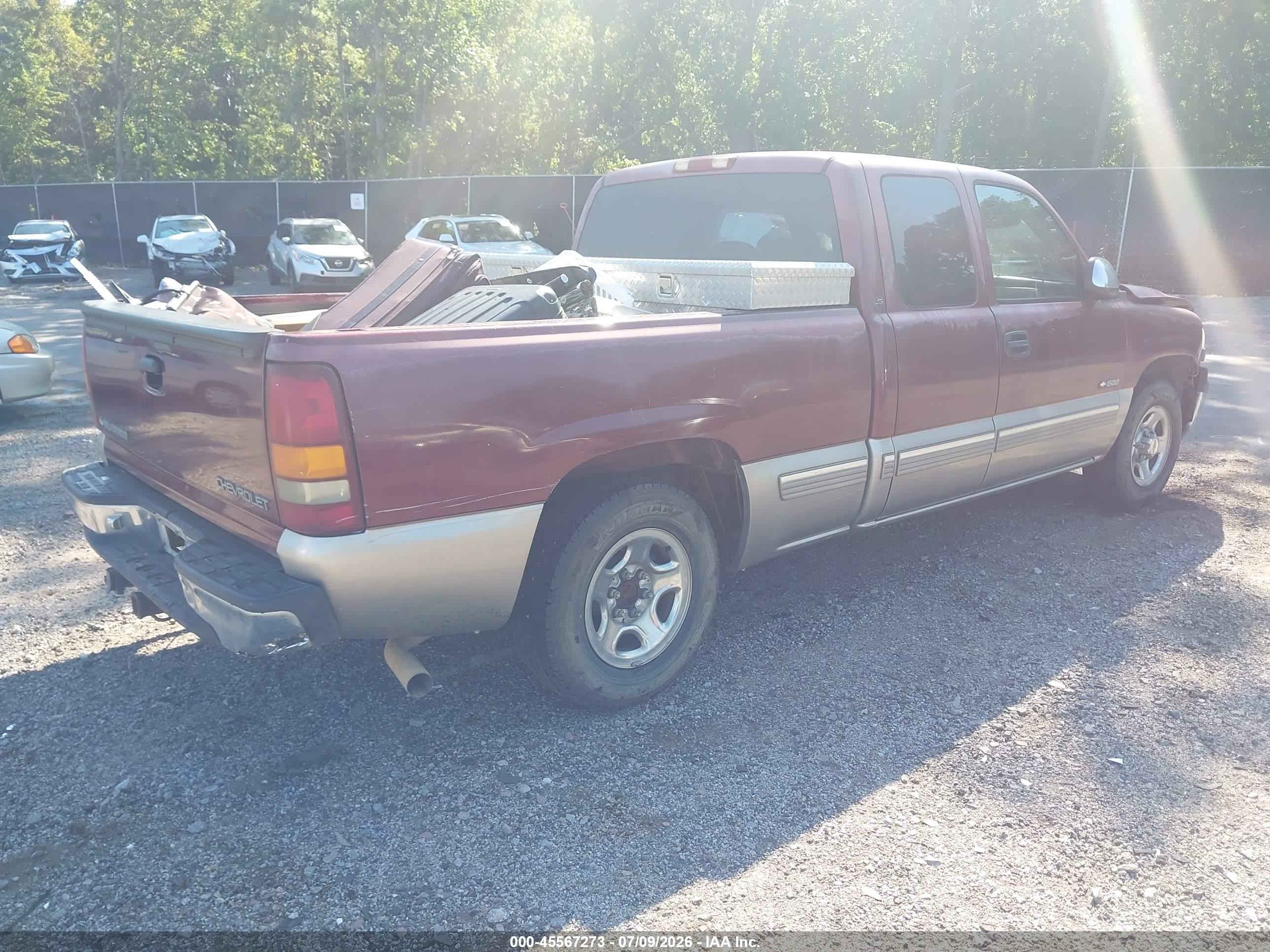 2000 Chevrolet Silverado 1500 Ls Burgundy vin: 2GCEC19T3Y1127972