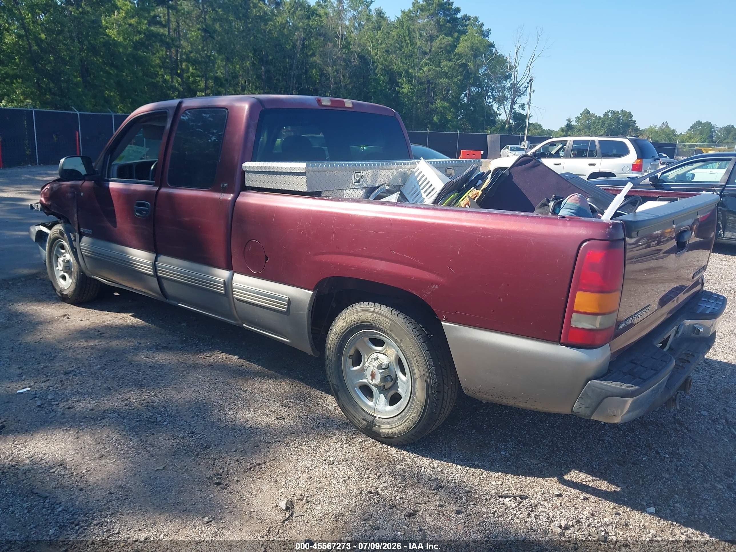 2000 Chevrolet Silverado 1500 Ls Burgundy vin: 2GCEC19T3Y1127972