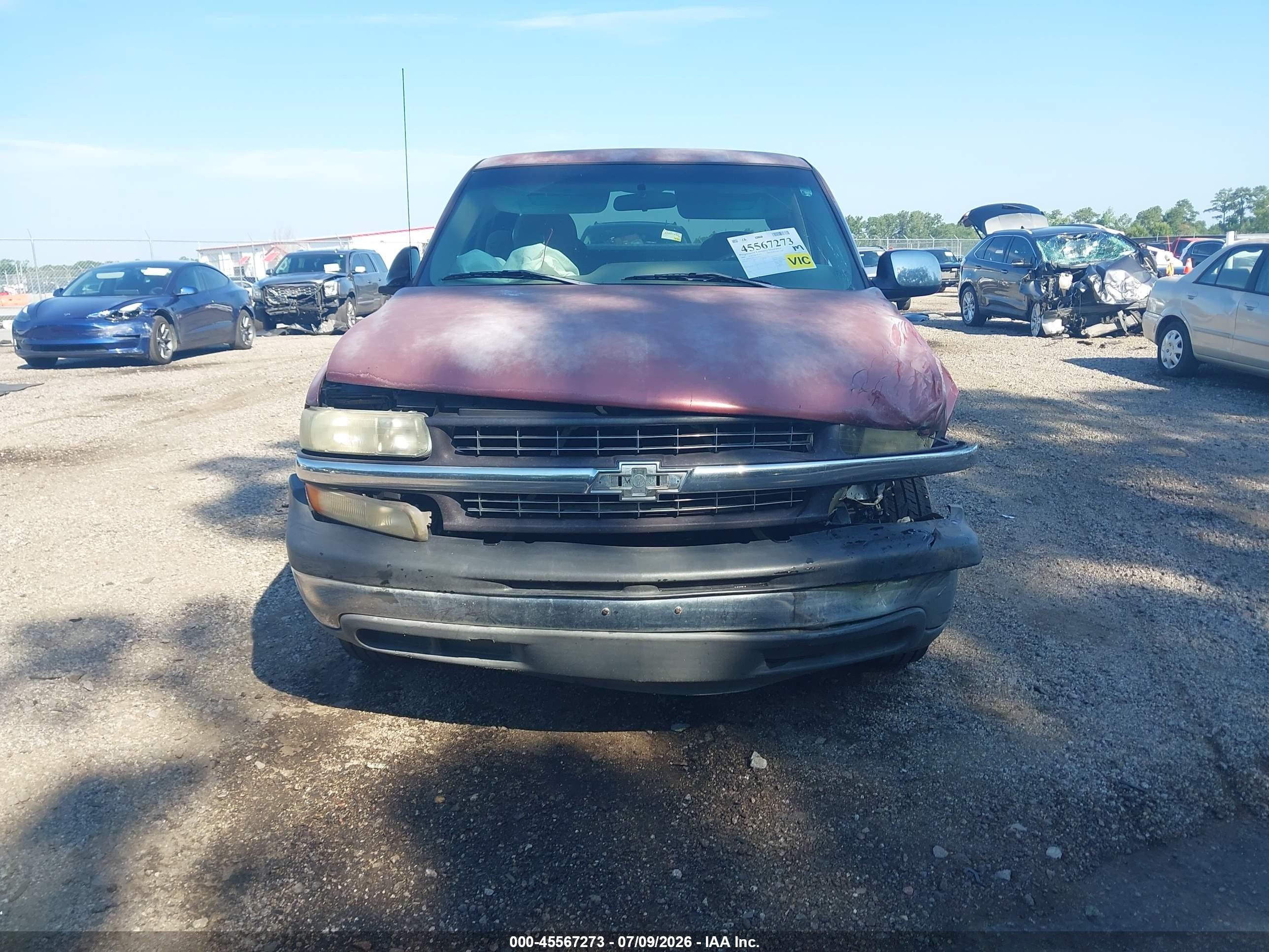 2000 Chevrolet Silverado 1500 Ls Burgundy vin: 2GCEC19T3Y1127972