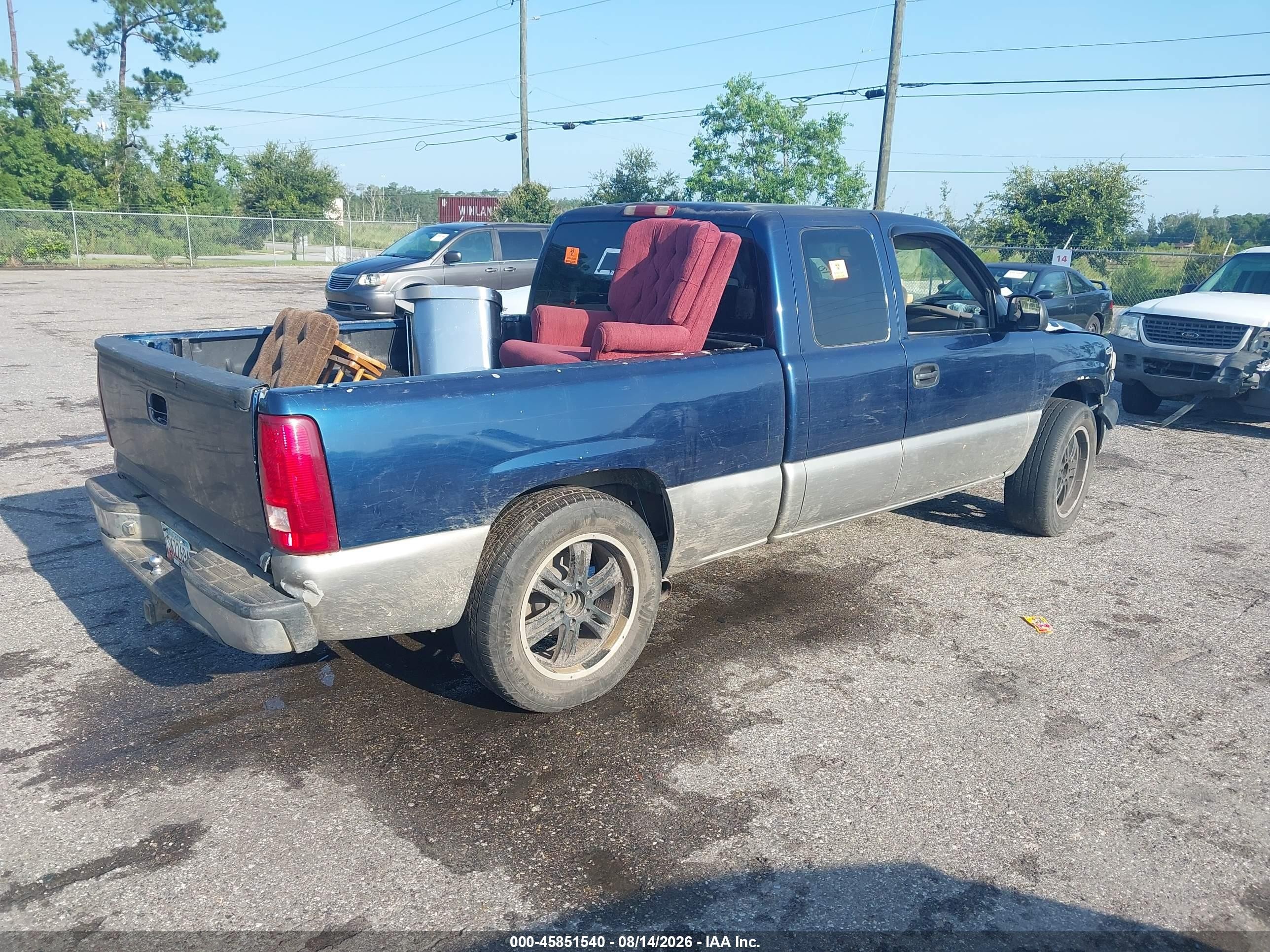 2000 Chevrolet Silverado 1500 Ls Blue vin: 2GCEC19T3Y1300048
