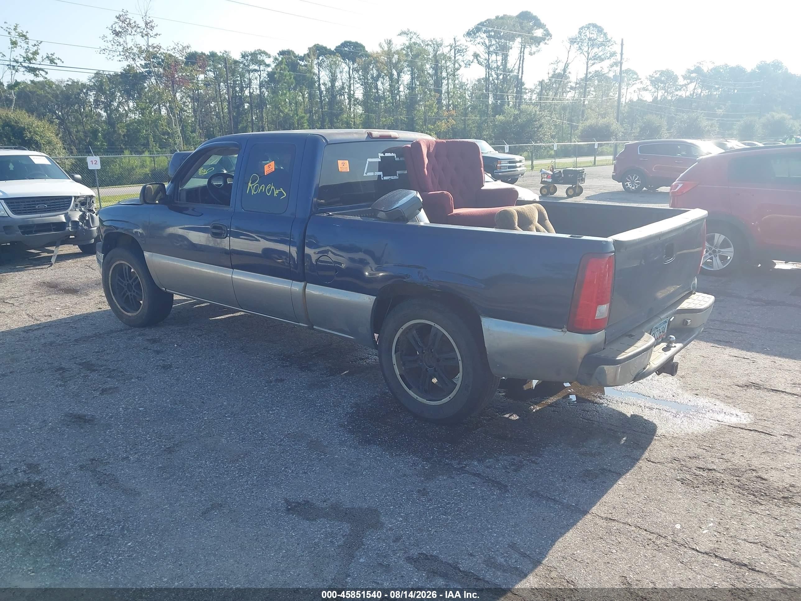 2000 Chevrolet Silverado 1500 Ls Blue vin: 2GCEC19T3Y1300048