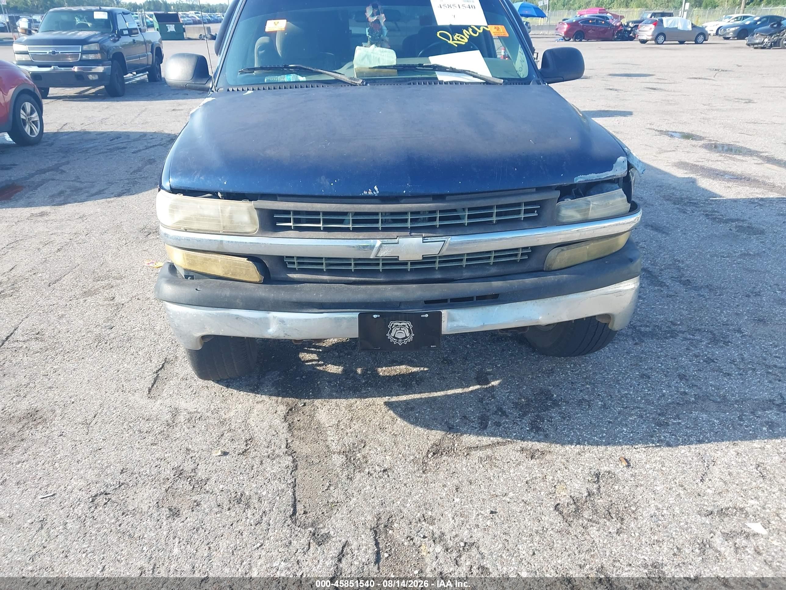 2000 Chevrolet Silverado 1500 Ls Blue vin: 2GCEC19T3Y1300048