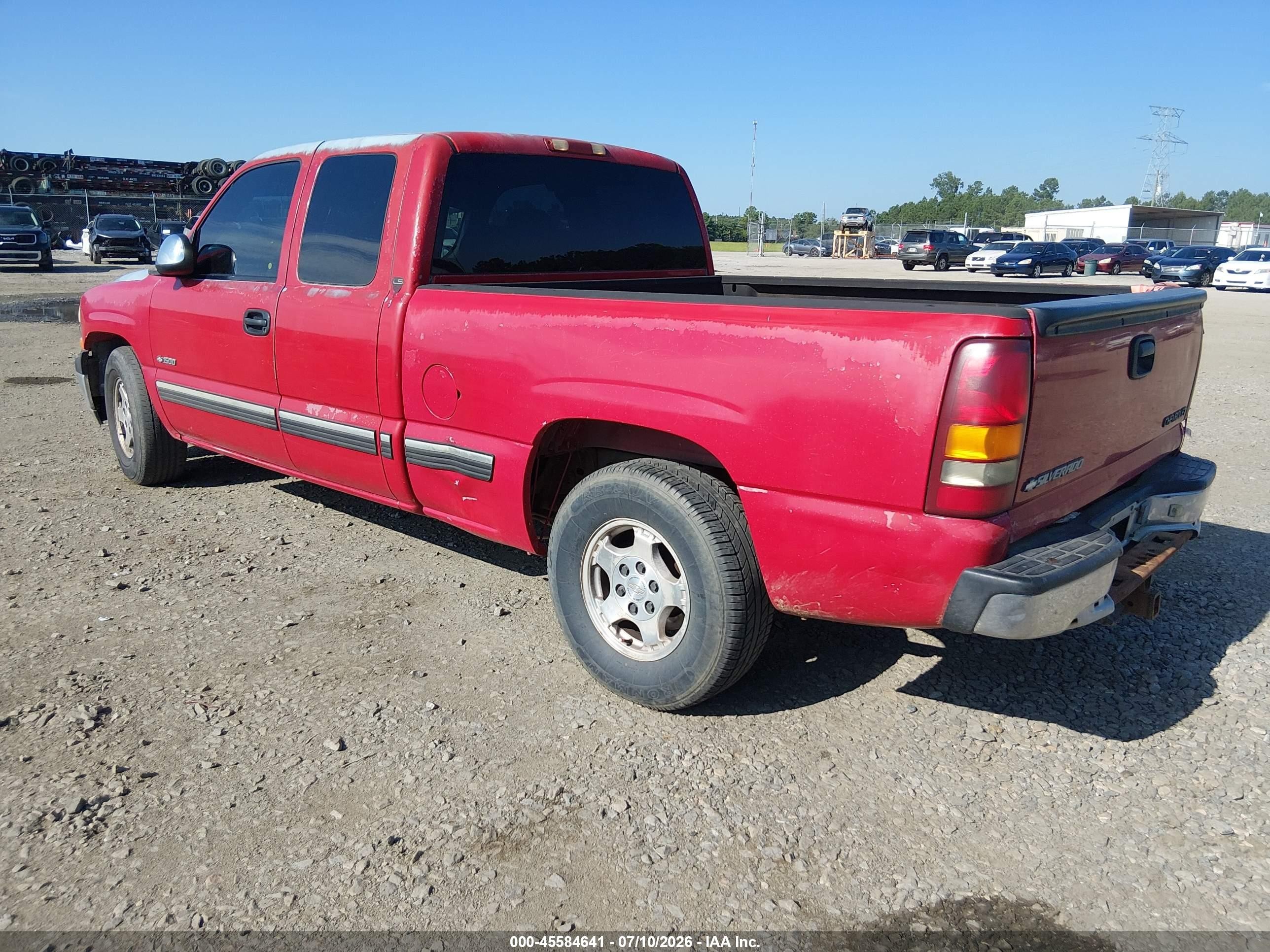 2001 Chevrolet Silverado 1500 Ls Red vin: 2GCEC19T411152773