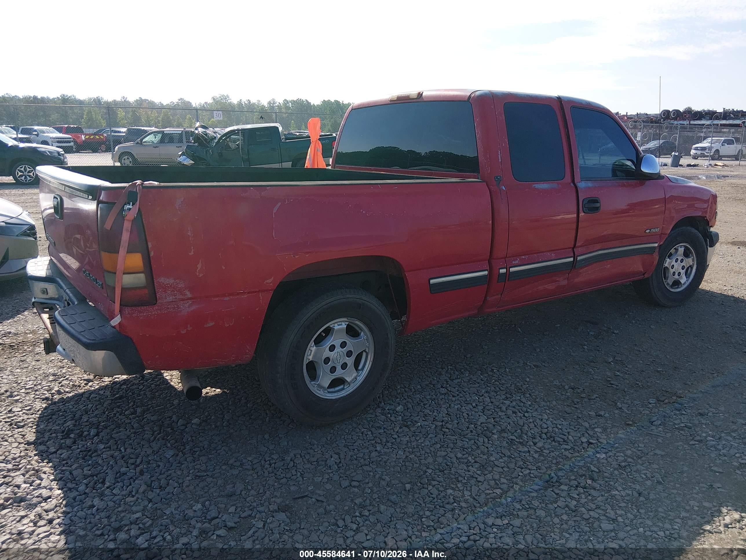 2001 Chevrolet Silverado 1500 Ls Red vin: 2GCEC19T411152773
