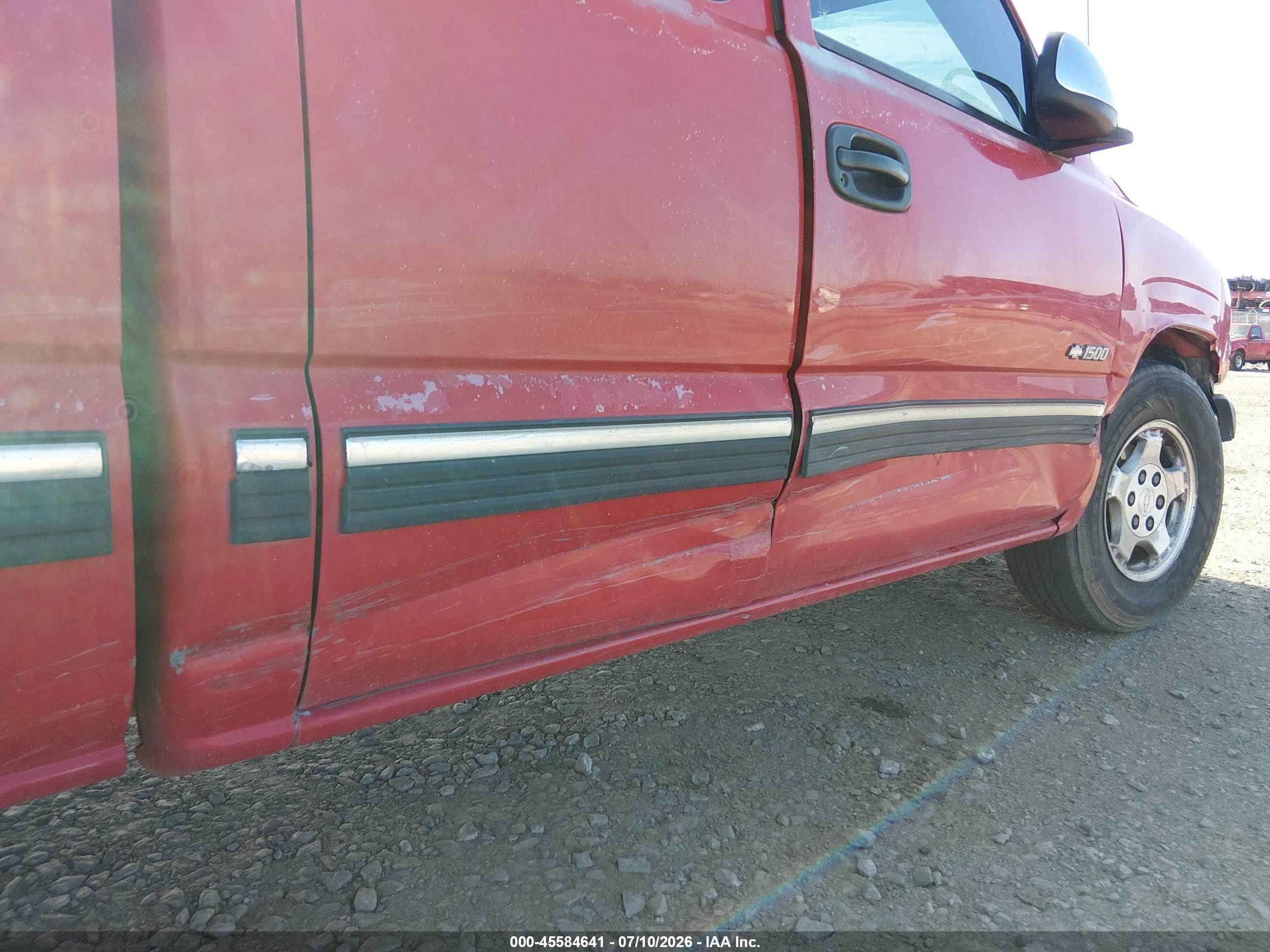 2001 Chevrolet Silverado 1500 Ls Red vin: 2GCEC19T411152773