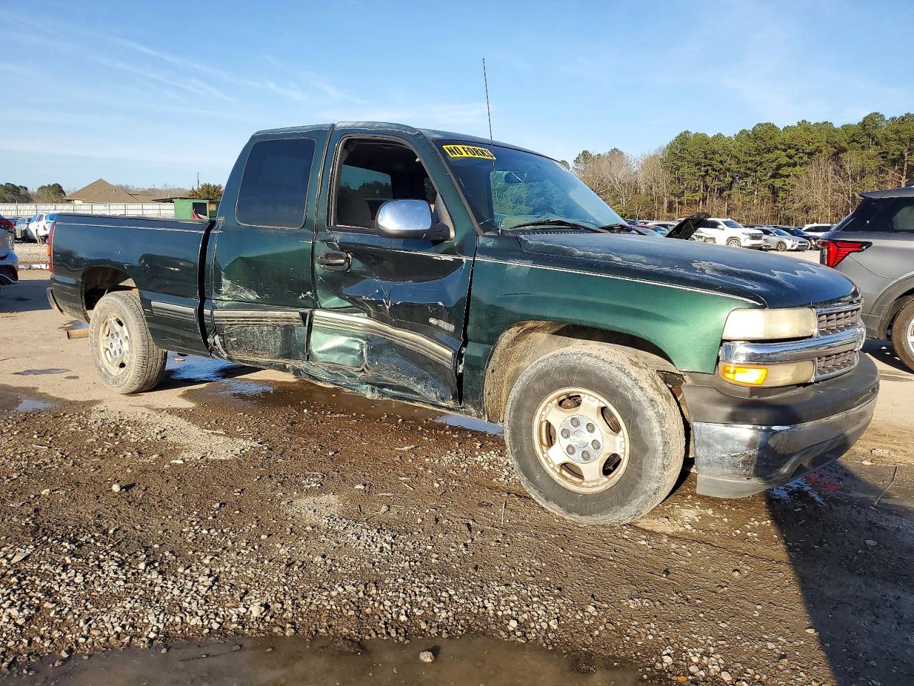 2001 Chevrolet Silverado C1500 Green vin: 2GCEC19T411182534