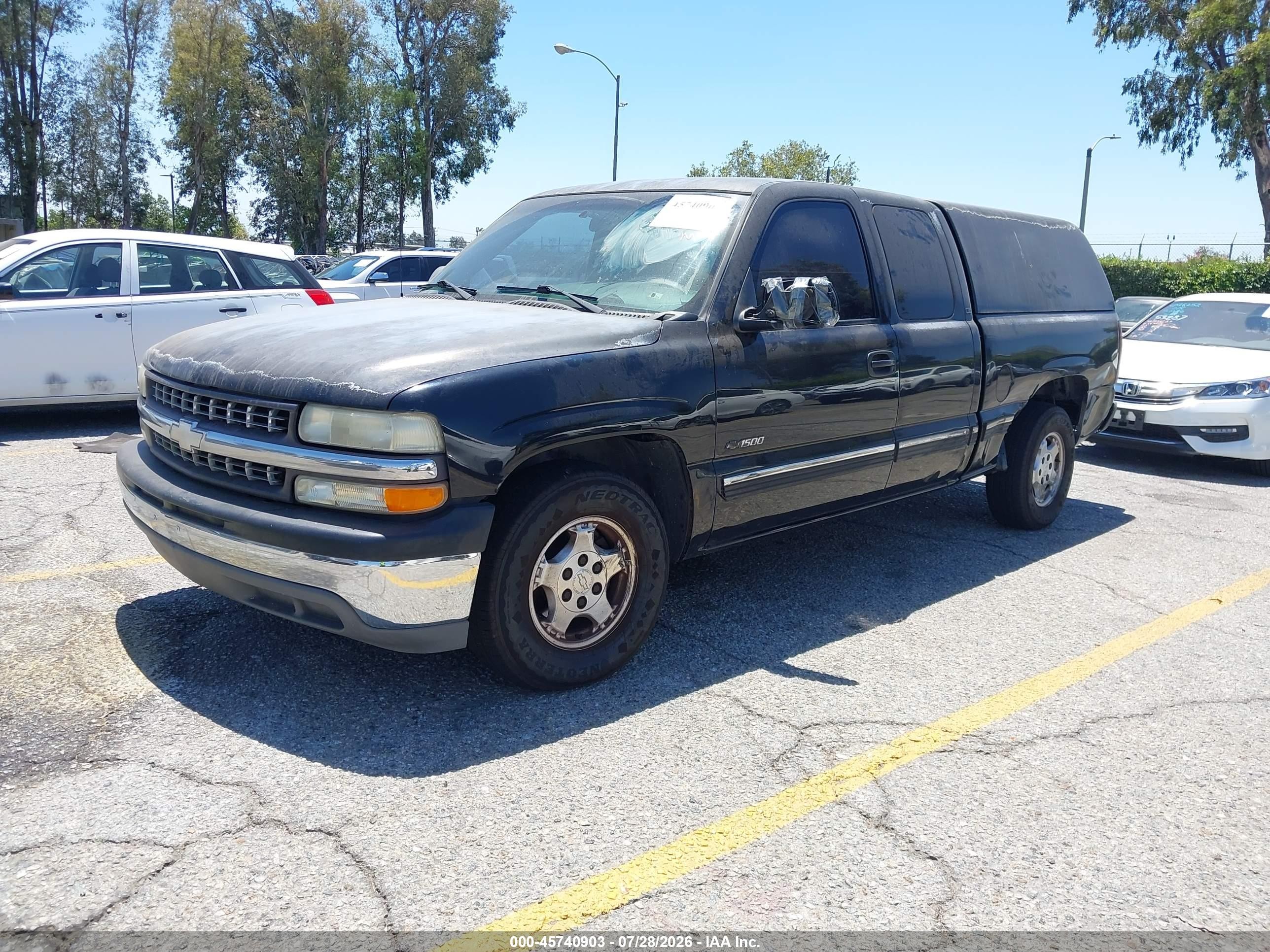 2001 Chevrolet Silverado 1500 Ls Black vin: 2GCEC19T411405302