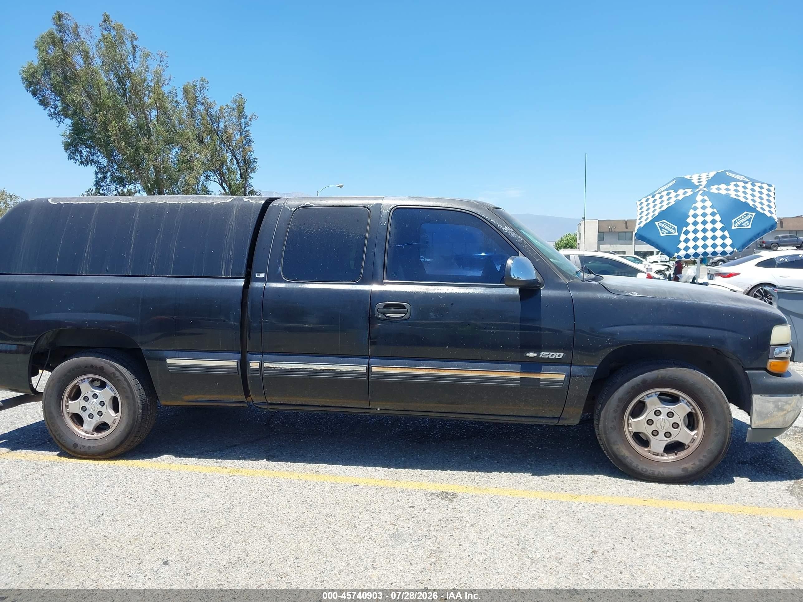 2001 Chevrolet Silverado 1500 Ls Black vin: 2GCEC19T411405302