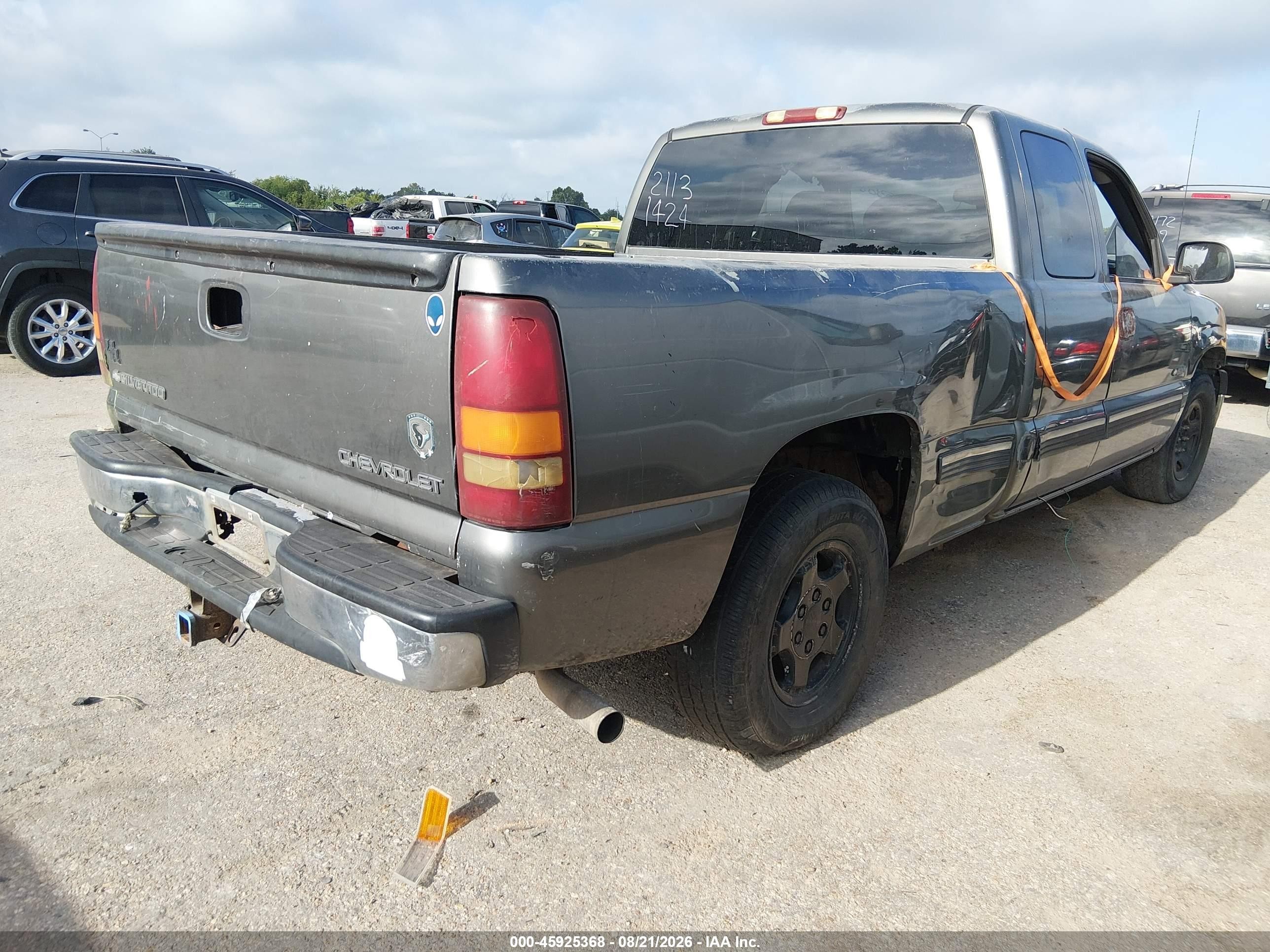2002 Chevrolet Silverado 1500 Ls Gray vin: 2GCEC19T421131424