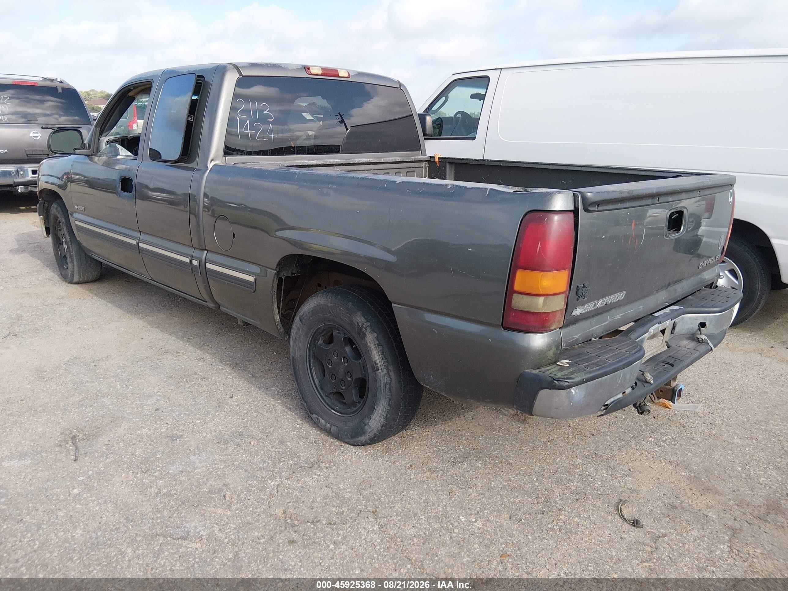 2002 Chevrolet Silverado 1500 Ls Gray vin: 2GCEC19T421131424