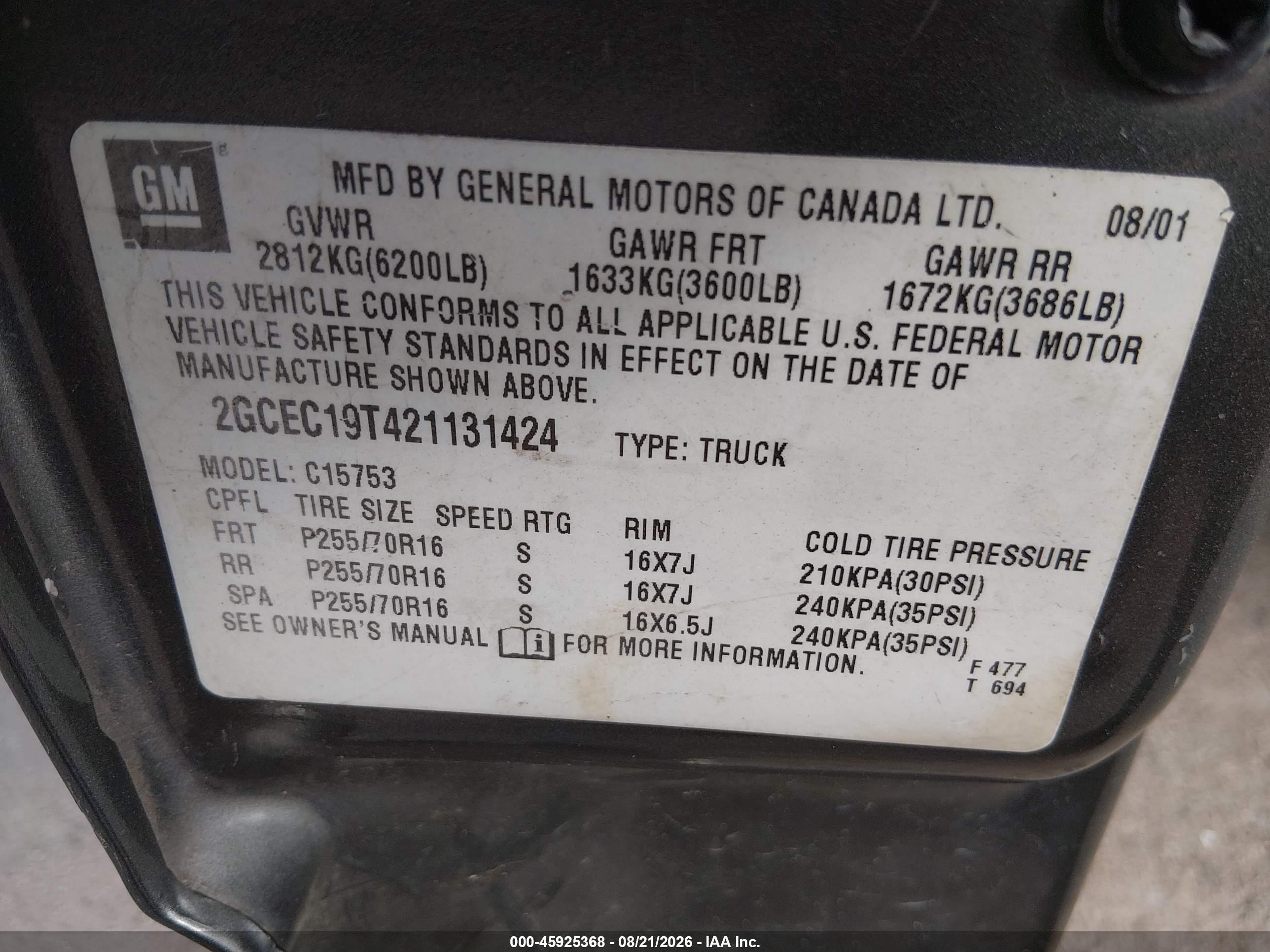 2002 Chevrolet Silverado 1500 Ls Gray vin: 2GCEC19T421131424