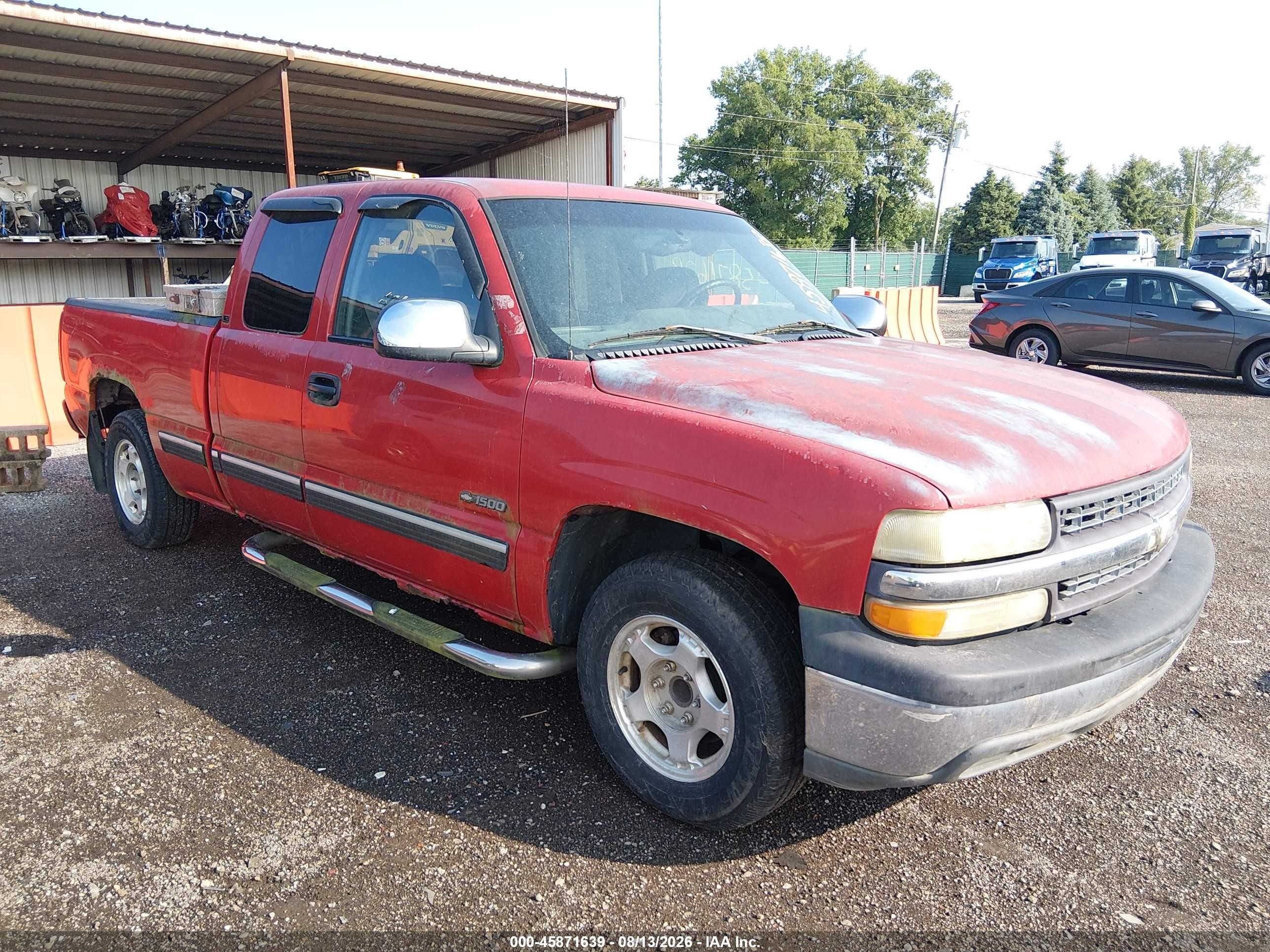 2002 Chevrolet Silverado 1500 Ls Red vin: 2GCEC19T421151530