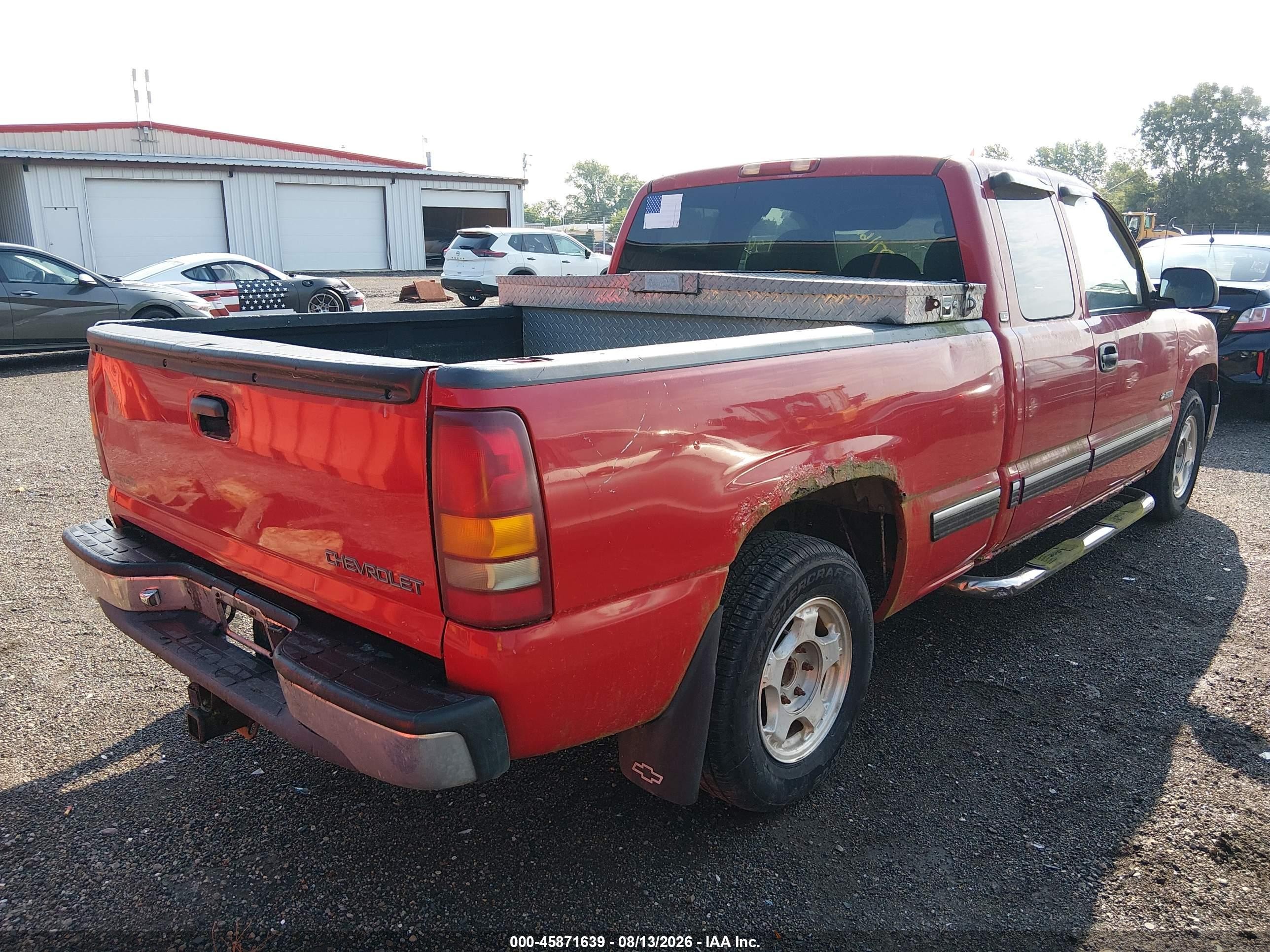 2002 Chevrolet Silverado 1500 Ls Красный vin: 2GCEC19T421151530