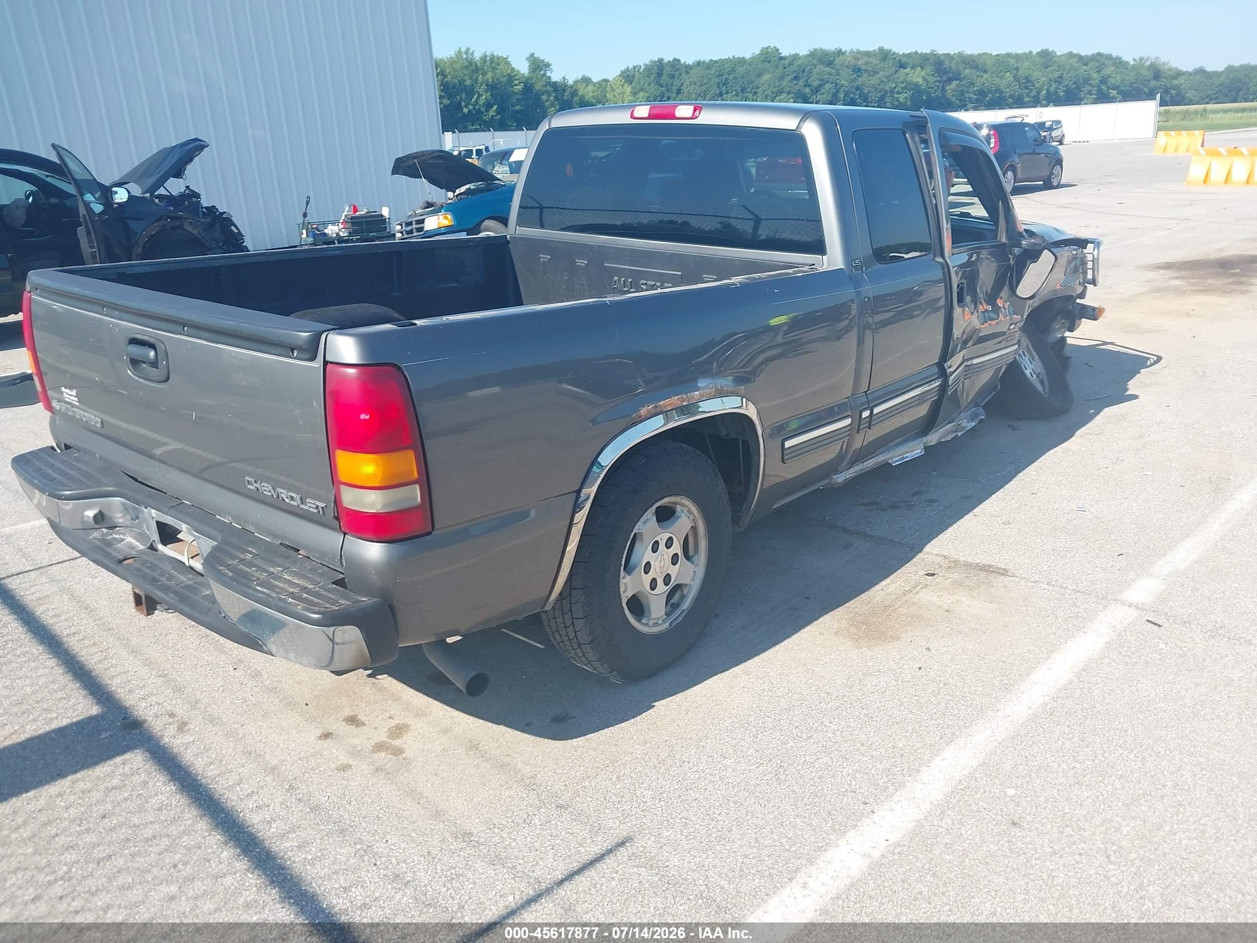 1999 Chevrolet Silverado 1500 Ls Gray vin: 2GCEC19T4X1137442
