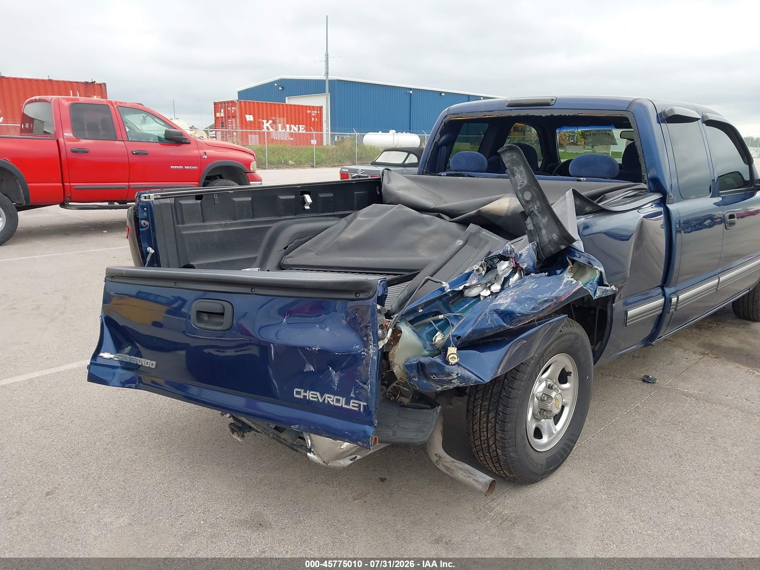 1999 Chevrolet Silverado 1500 Ls Blue vin: 2GCEC19T4X1154077