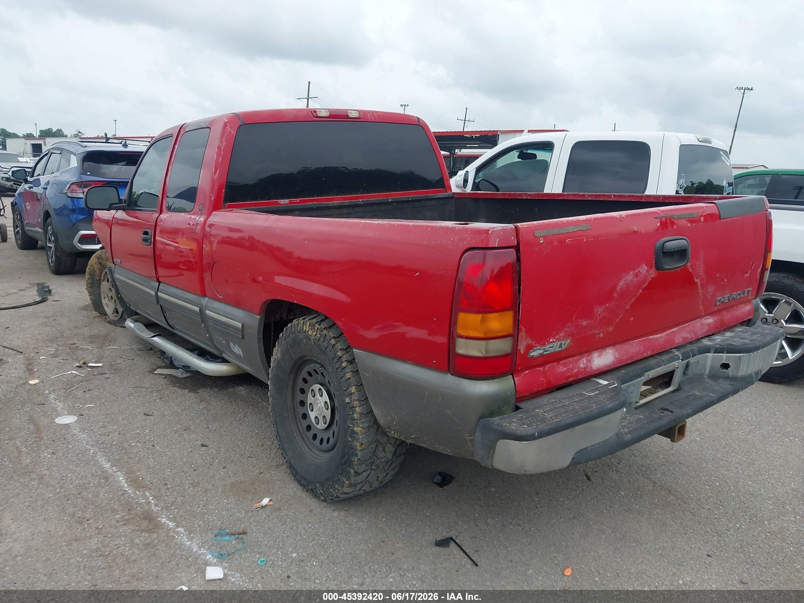 2000 Chevrolet Silverado 1500 Ls Red vin: 2GCEC19T4Y1205207
