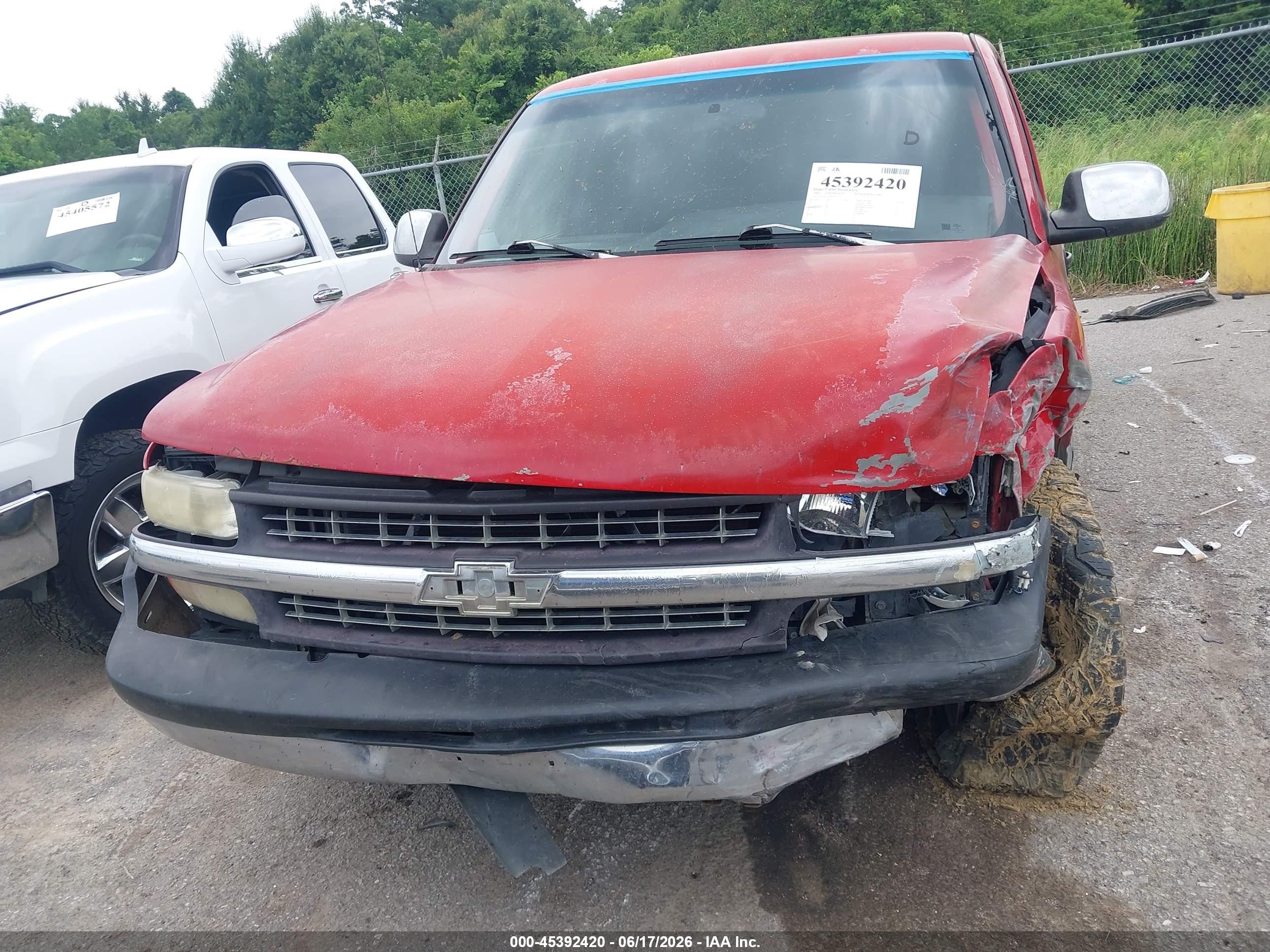 2000 Chevrolet Silverado 1500 Ls Red vin: 2GCEC19T4Y1205207