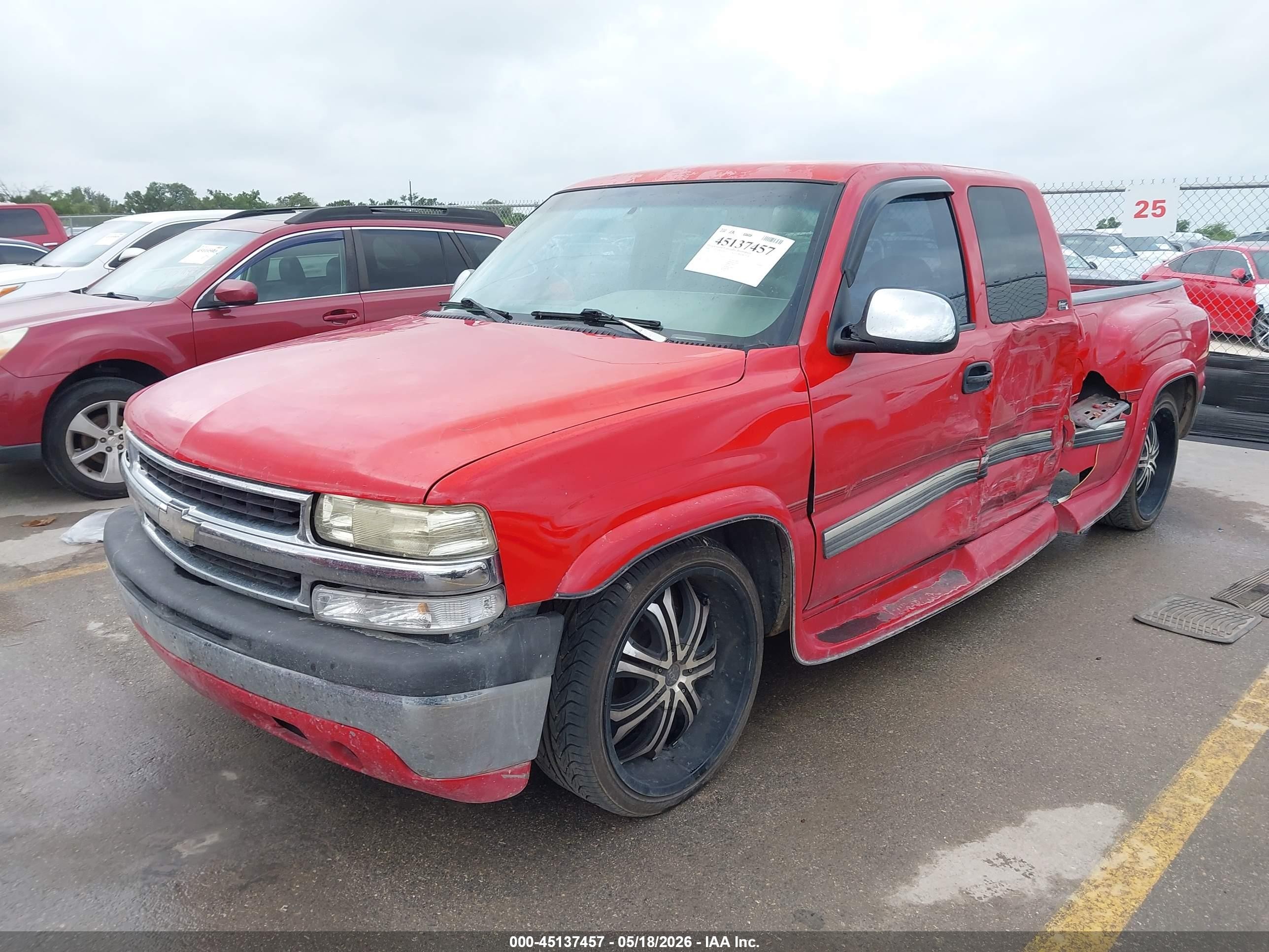 2000 Chevrolet Silverado 1500 Ls Red vin: 2GCEC19T4Y1219172