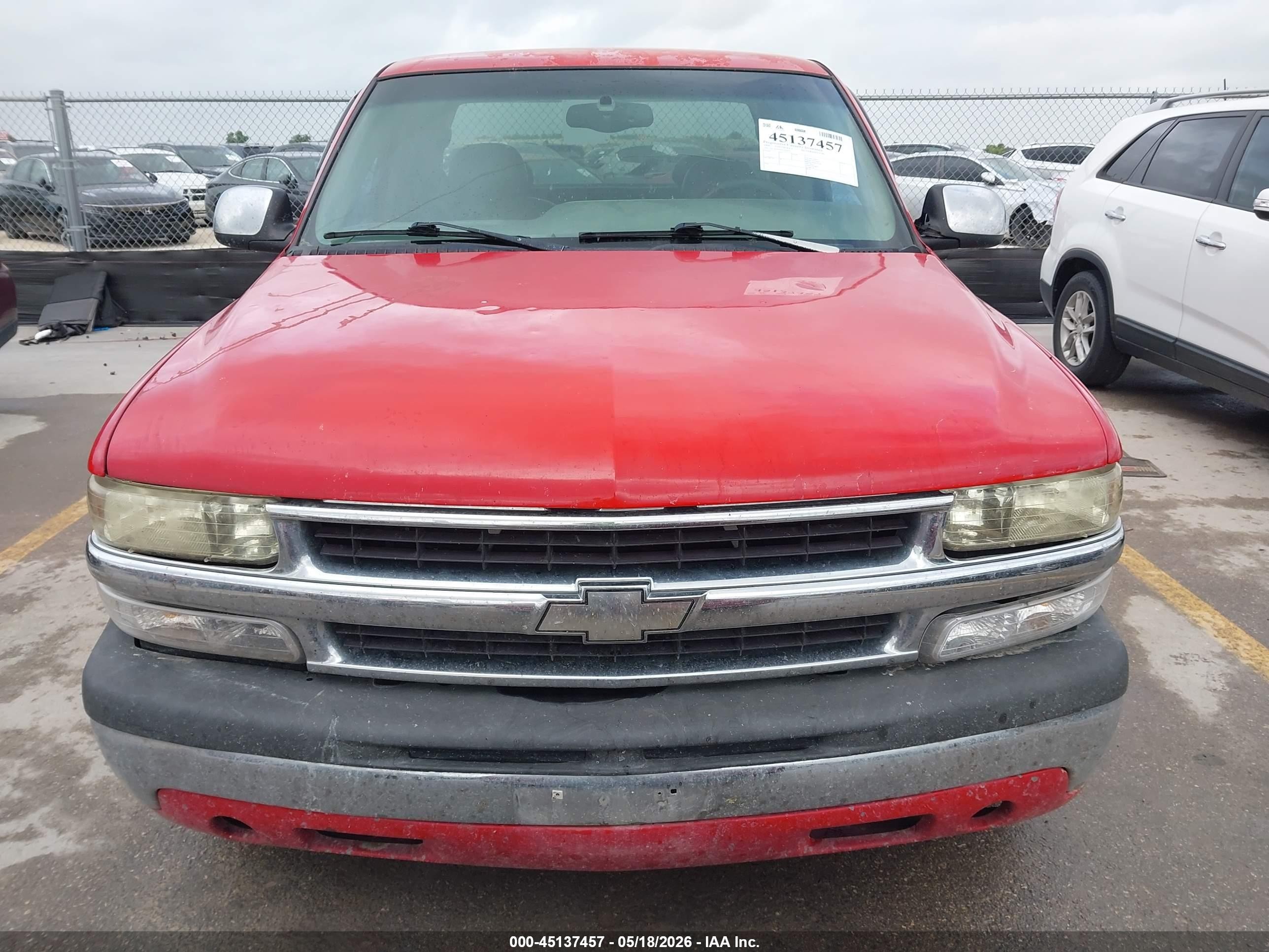 2000 Chevrolet Silverado 1500 Ls Red vin: 2GCEC19T4Y1219172