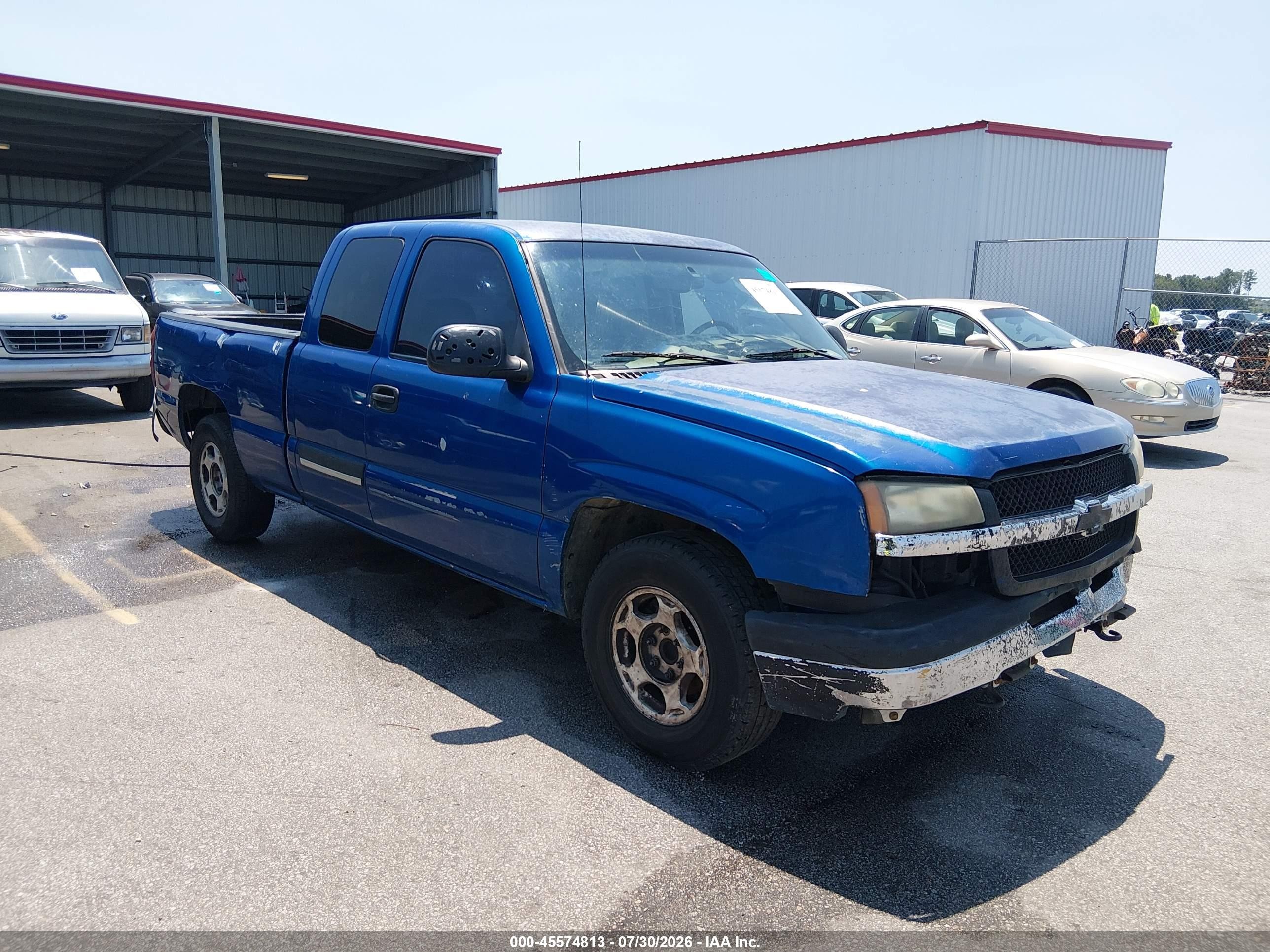 2003 Chevrolet Silverado 1500 Ls Blue vin: 2GCEC19T531215351