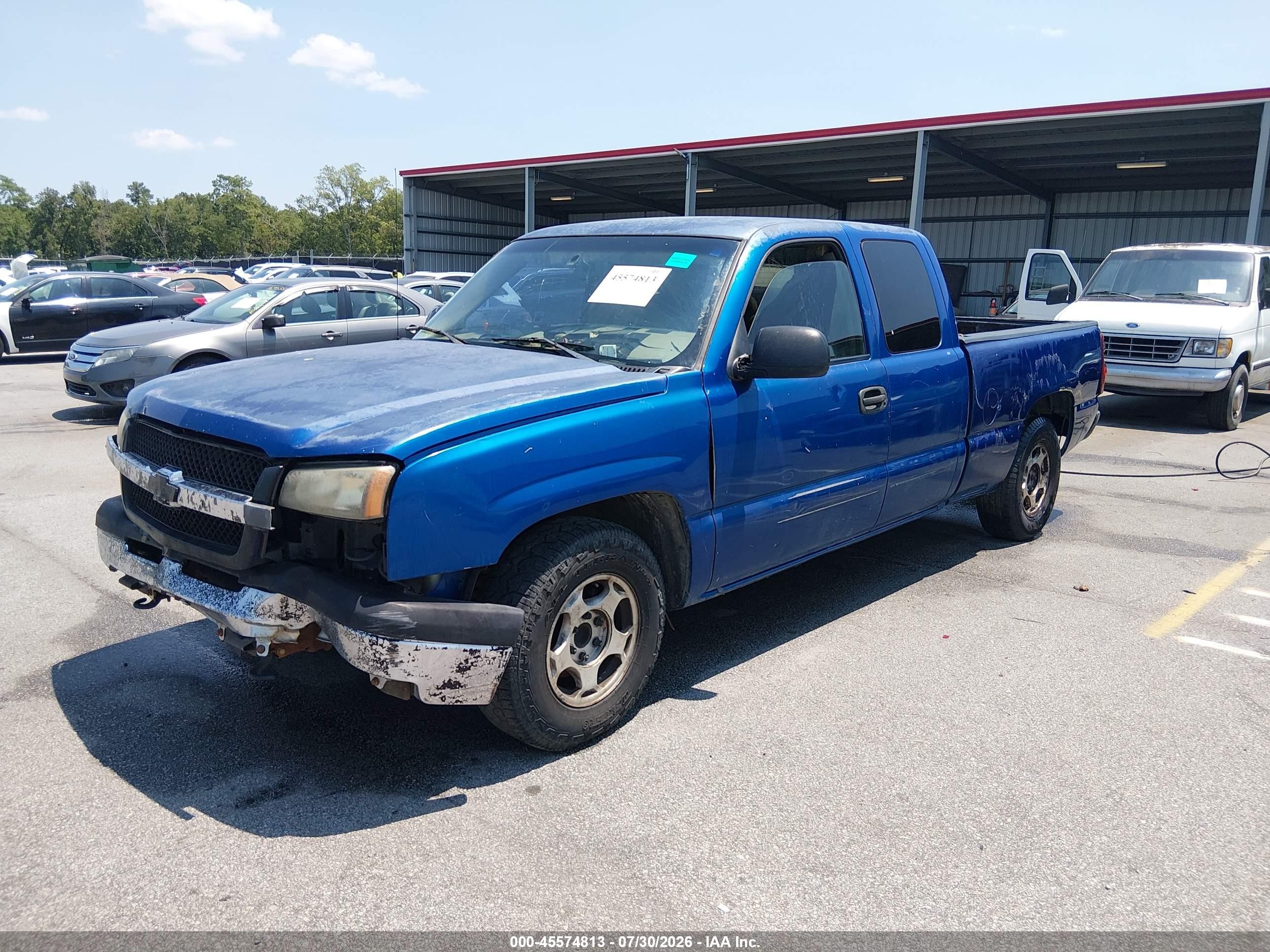 2003 Chevrolet Silverado 1500 Ls Blue vin: 2GCEC19T531215351