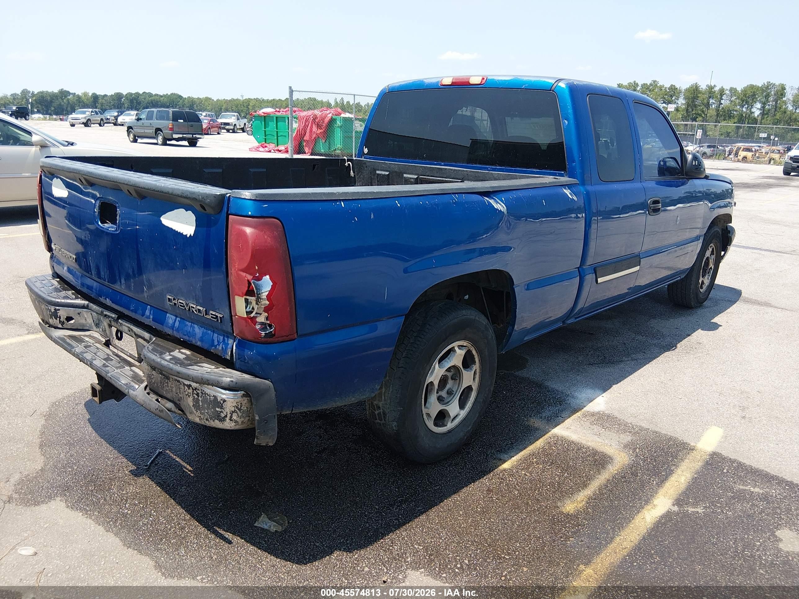2003 Chevrolet Silverado 1500 Ls Blue vin: 2GCEC19T531215351