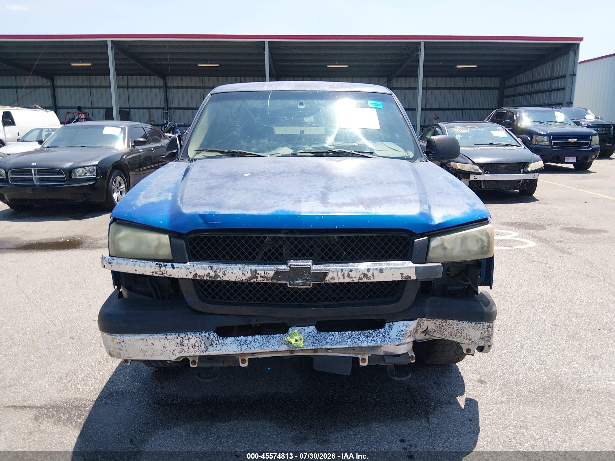 2003 Chevrolet Silverado 1500 Ls Blue vin: 2GCEC19T531215351